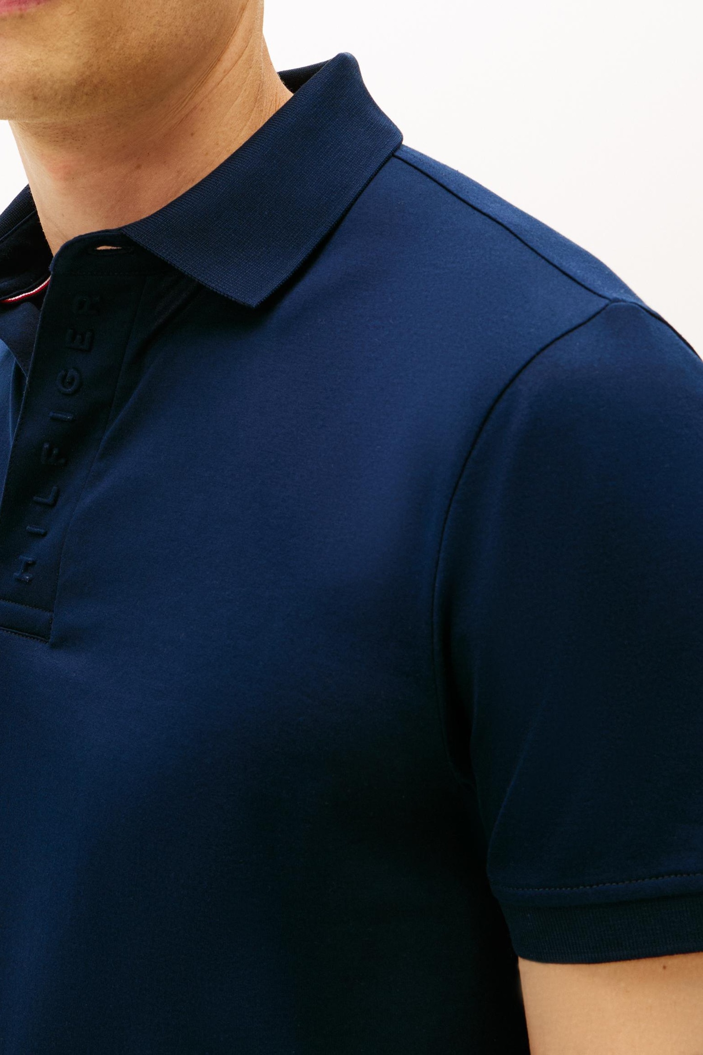 HIDDEN PLACKET DETAIL POLO DARK NIGHT NAVY 2