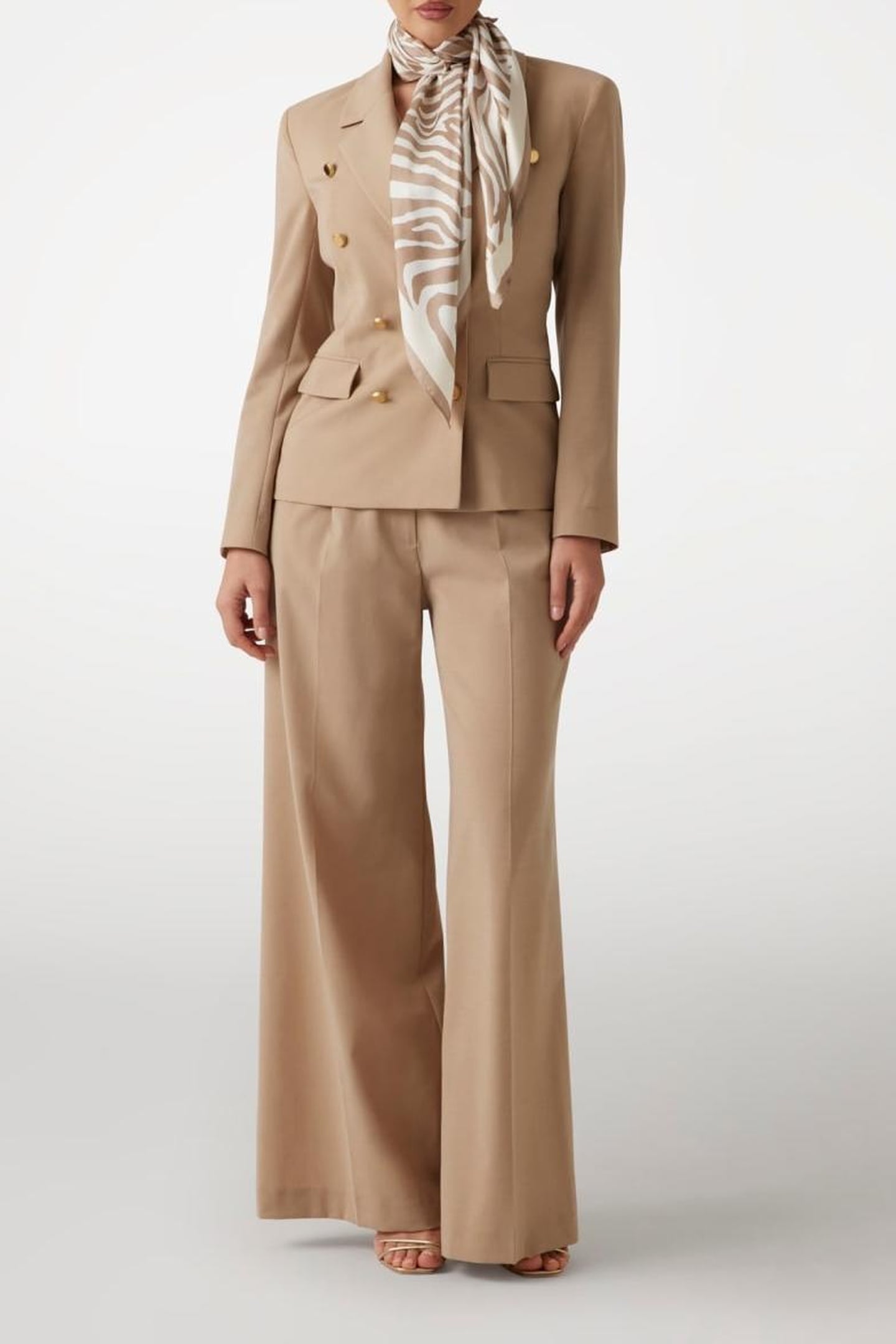 MARCIANO BY GUESS IRINA DOUBLE BREAST BLAZER NATURAL ALMOND  1