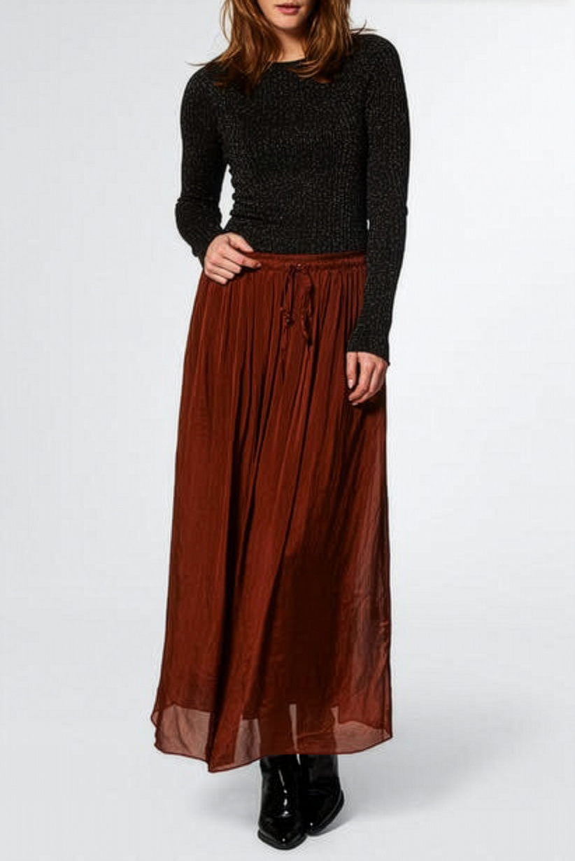 GIRLS ABBIE SKIRT BURNT RUST 1