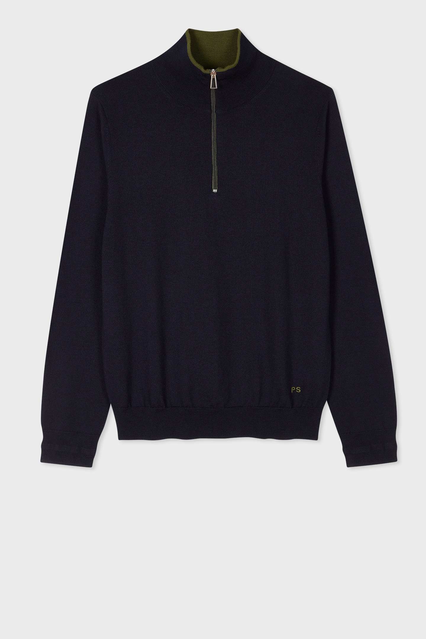 SWEATER ZIP NECK VERY DARK NAVY 1