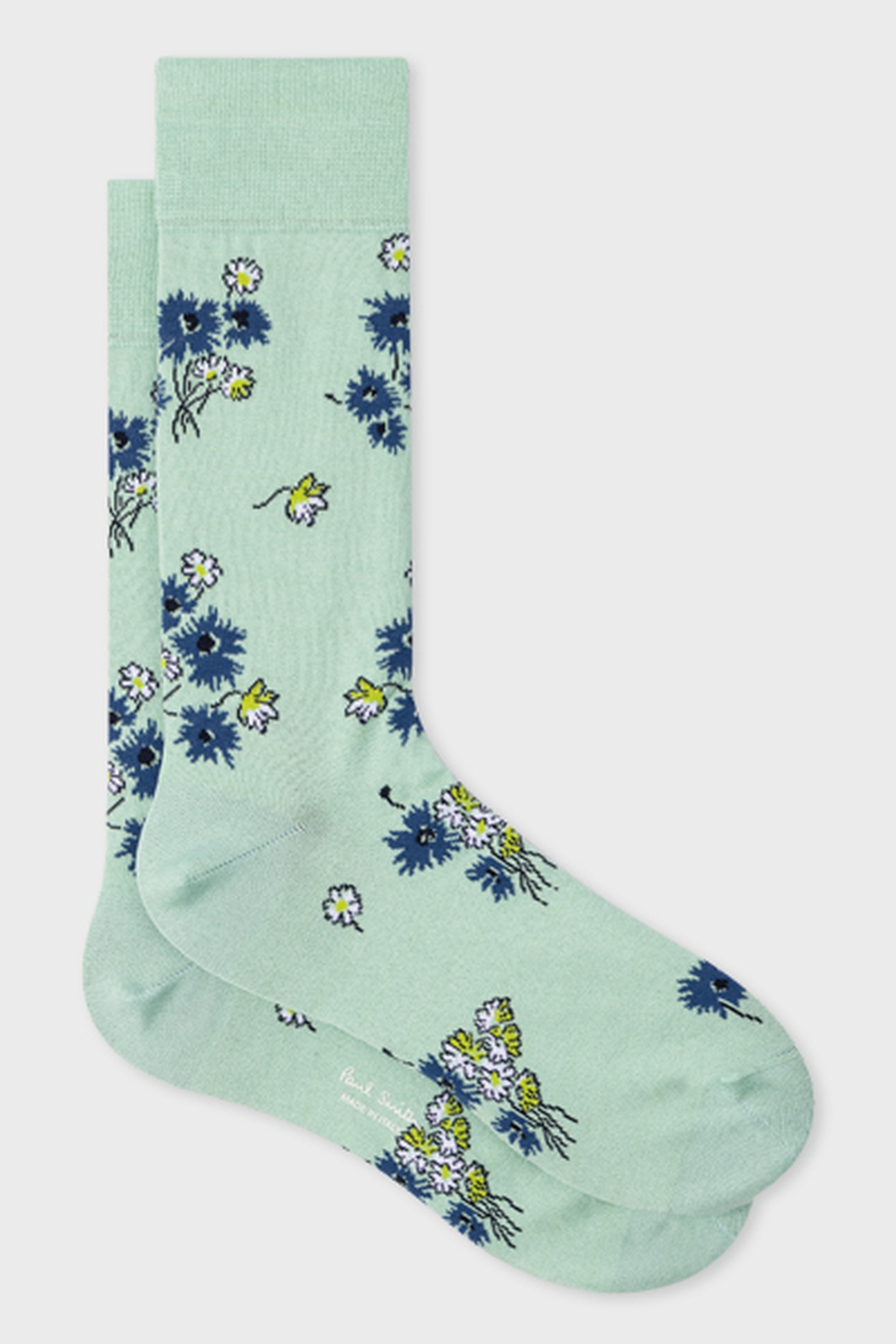 SOCK NARCISSI FLORAL EMERALD GREEN 3