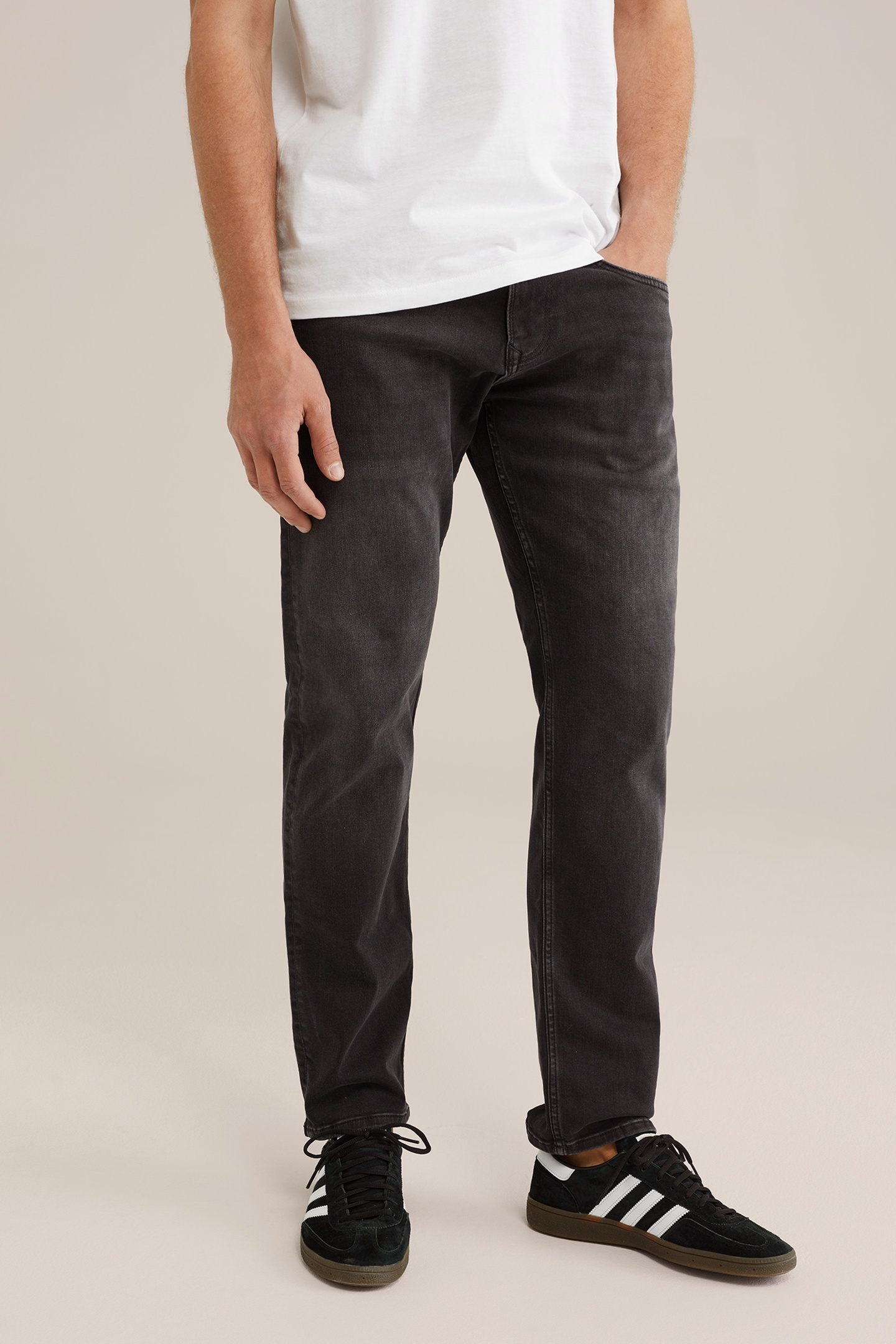 5-POCKET MID WAIST DARK GREY 1