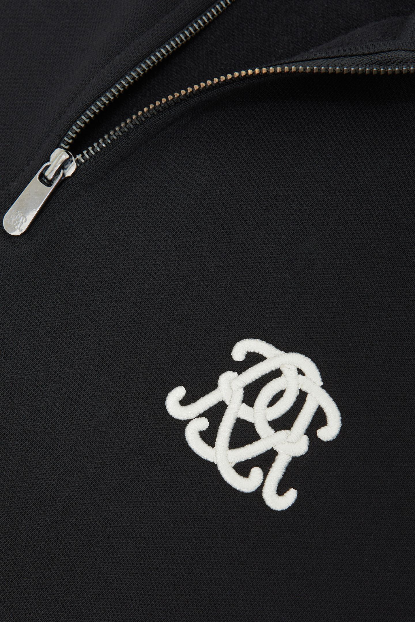 LS MOTIF HALF ZIP SWEATSHIRT BLACK 5