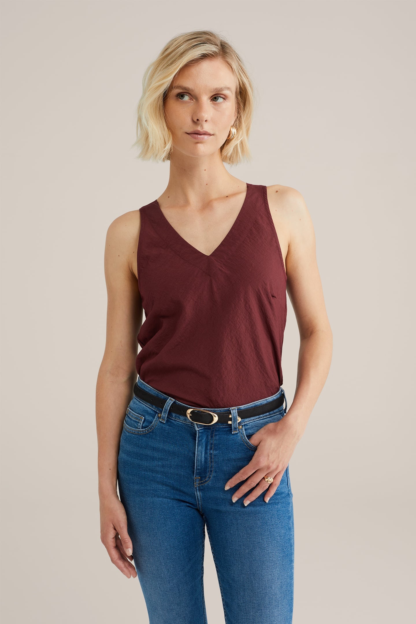 BLOUSE BURGUNDY RED 1