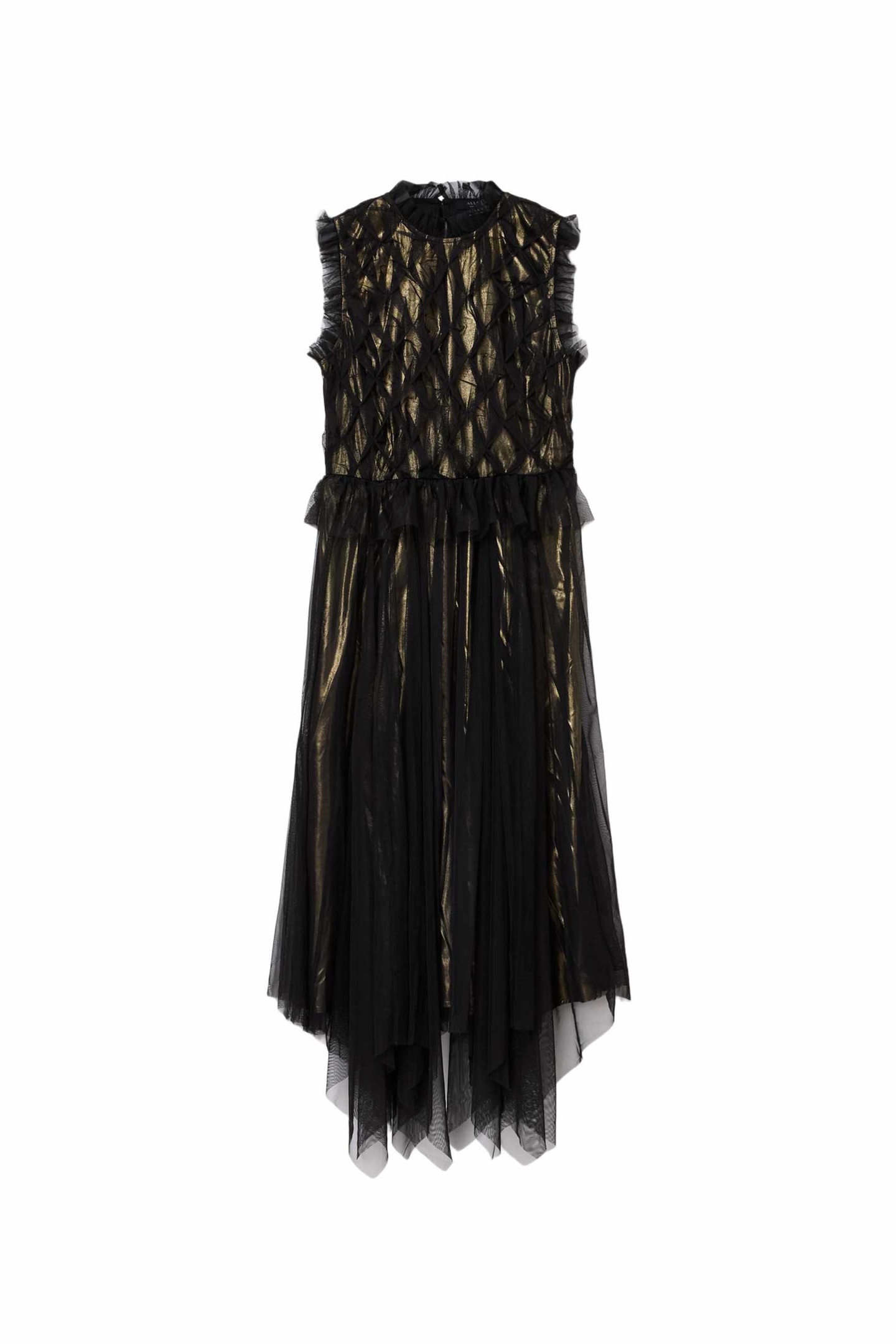LOLA TULLE DRESS METALLIC GOLD 3