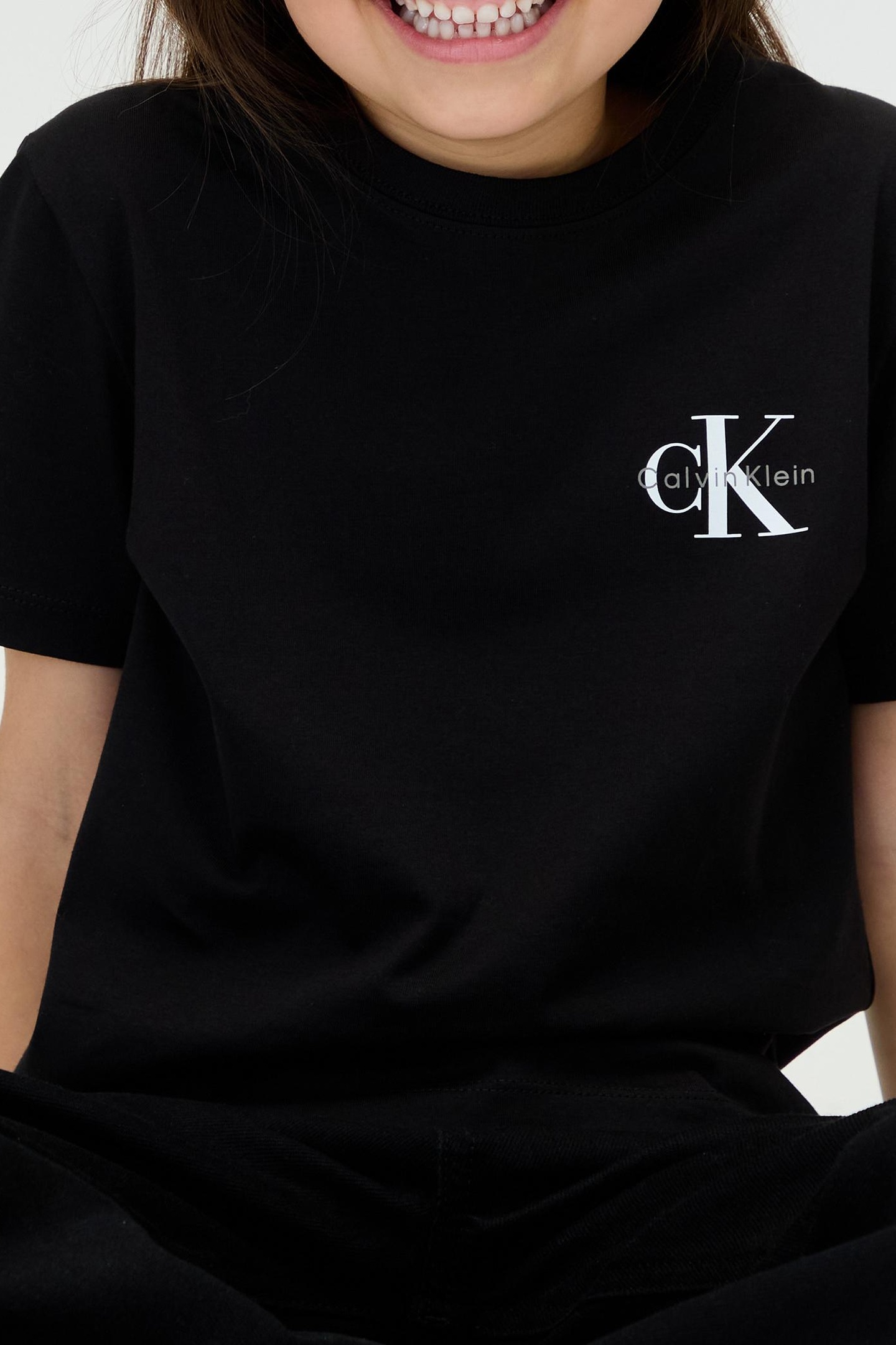 UNISEX SMALL MONOLOGO SS TEE CK BLACK 3