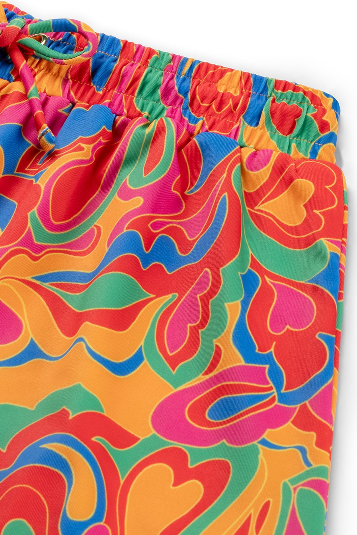 GIRLS SIL SWIM SHORTS GROOVY LOVE ORANGE SUN GROOVY LOVE 3