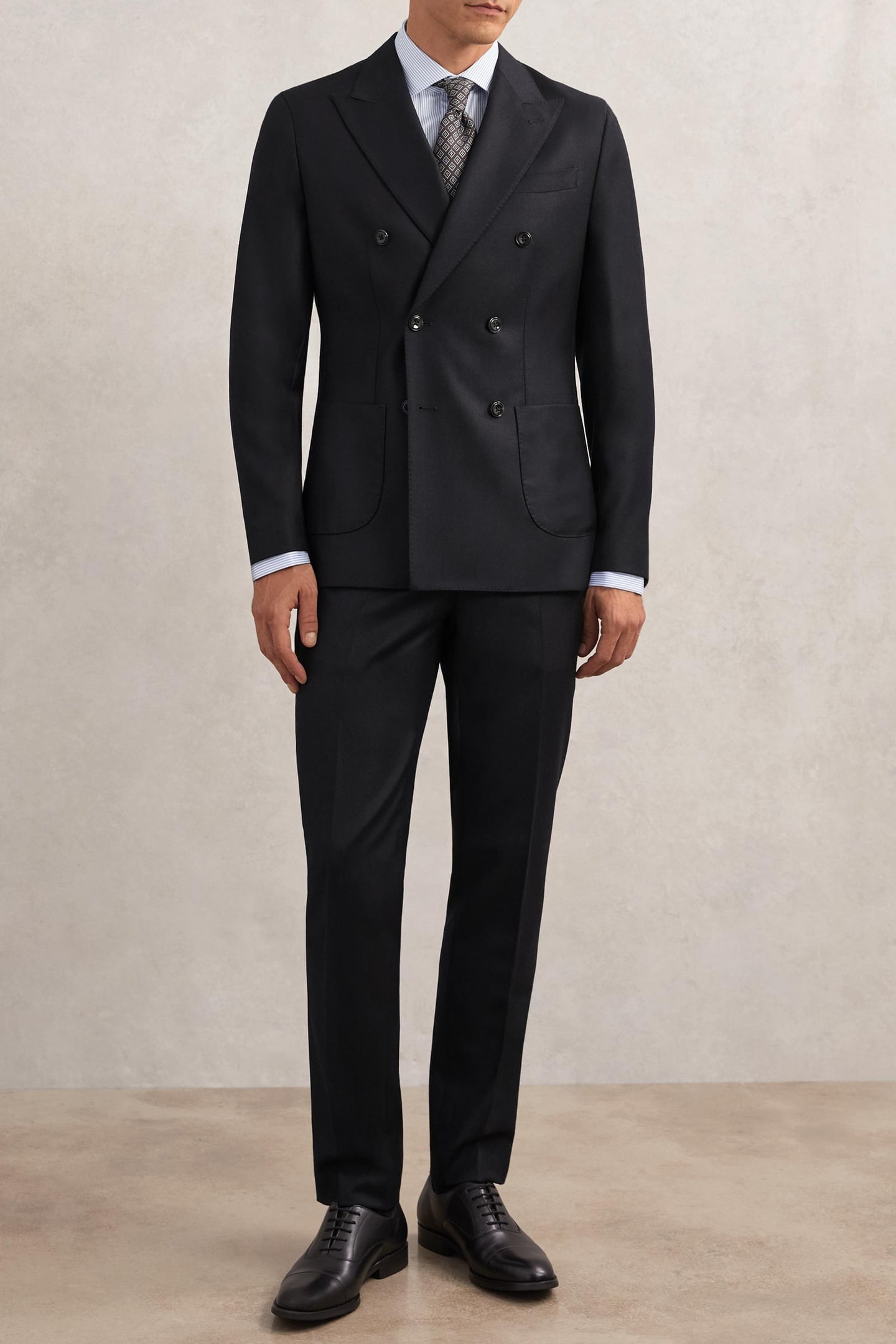 DB PEAK FLANNEL BLAZER NAVY 2