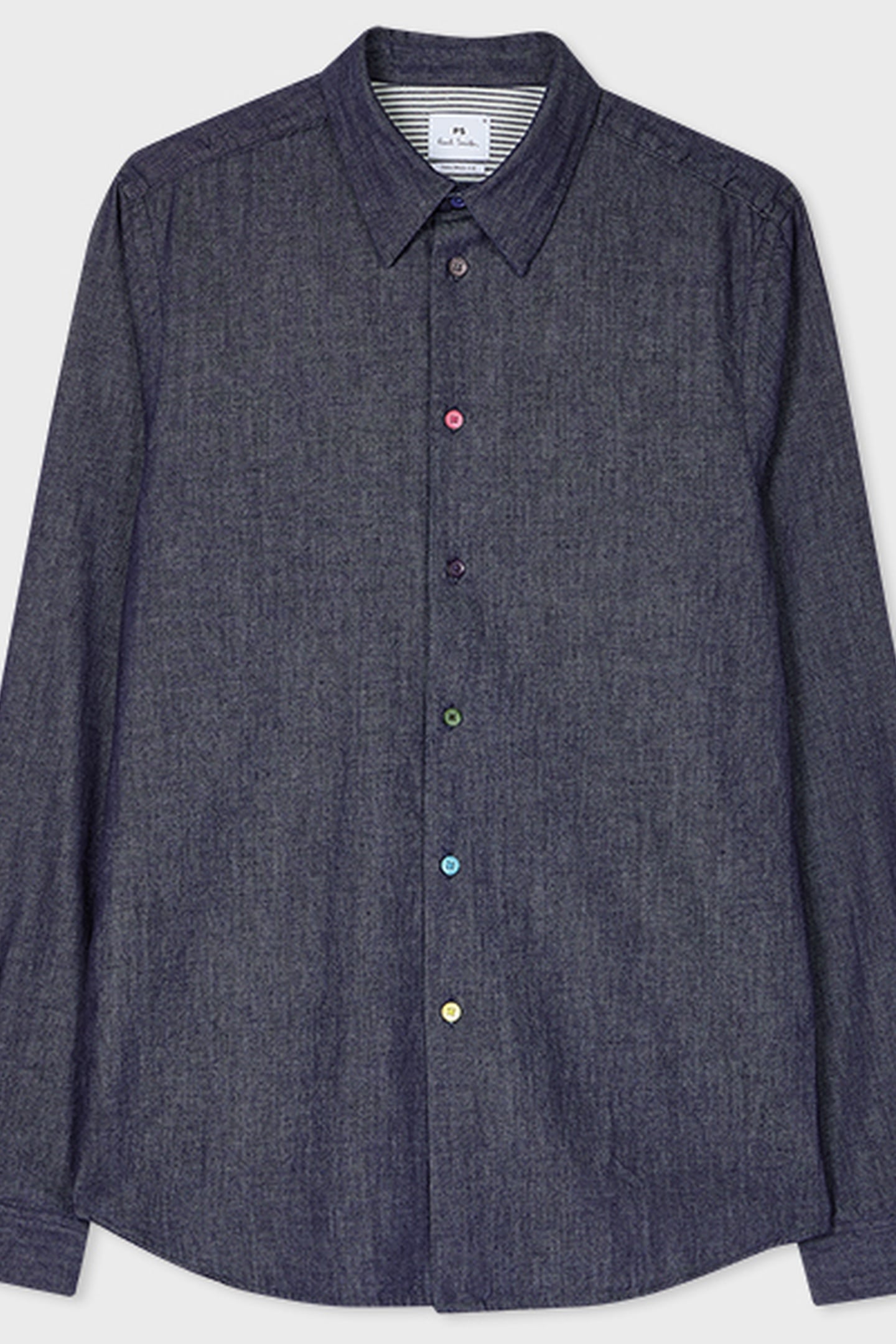 SHIRT LS TAILORED FIT RINSE WASH 5