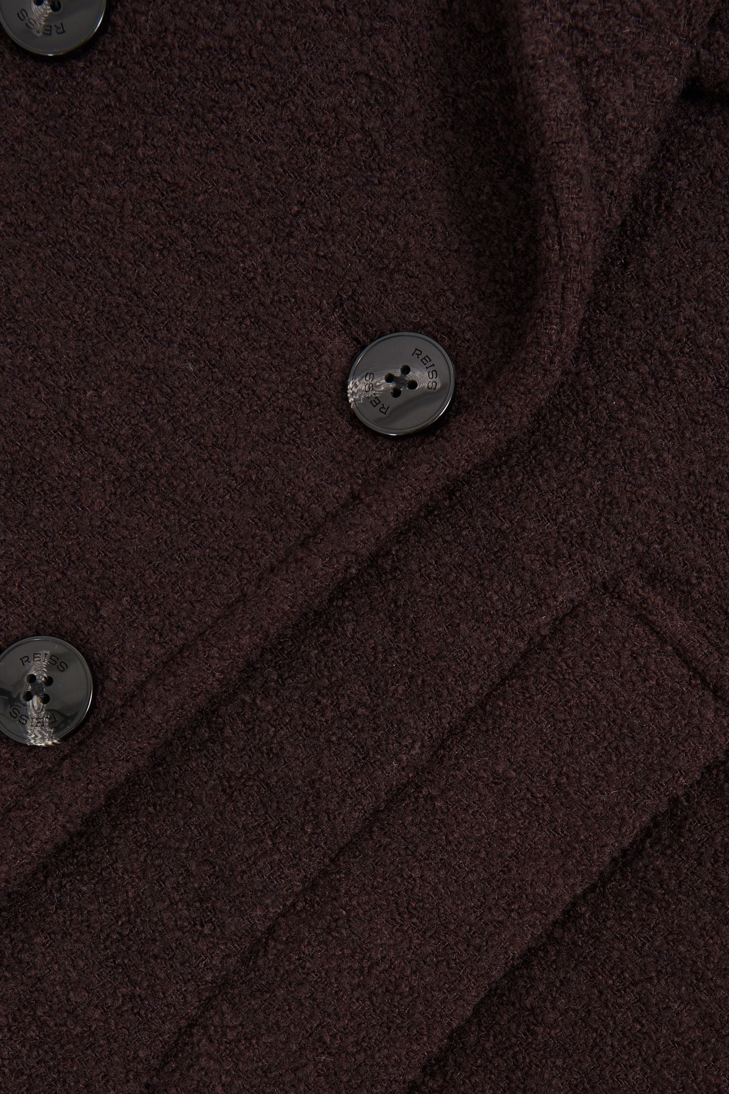 SHORT WOOL COAT BURGUNDY 6