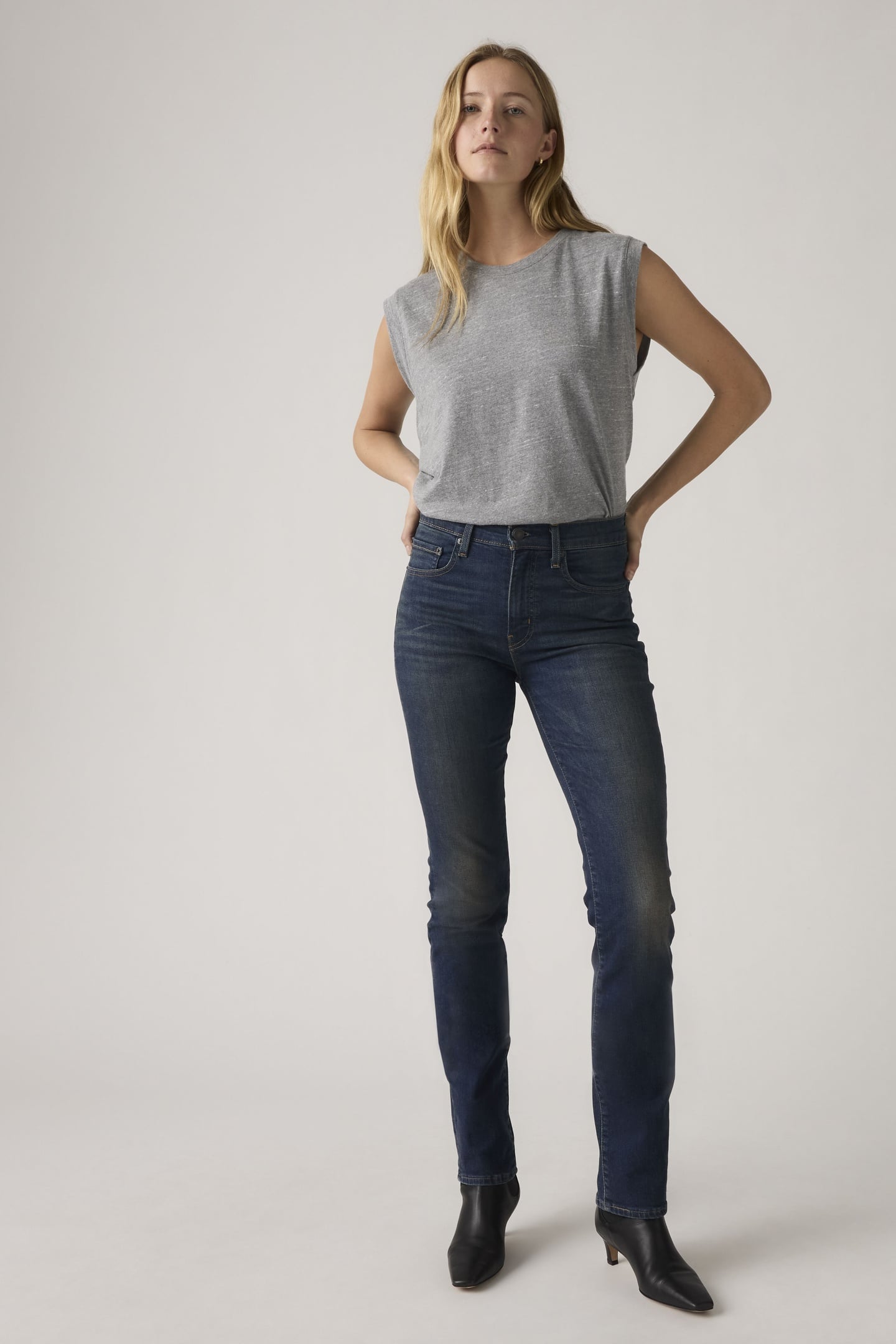 724™ HIGH RISE STRAIGHT JEANS BLUE 2