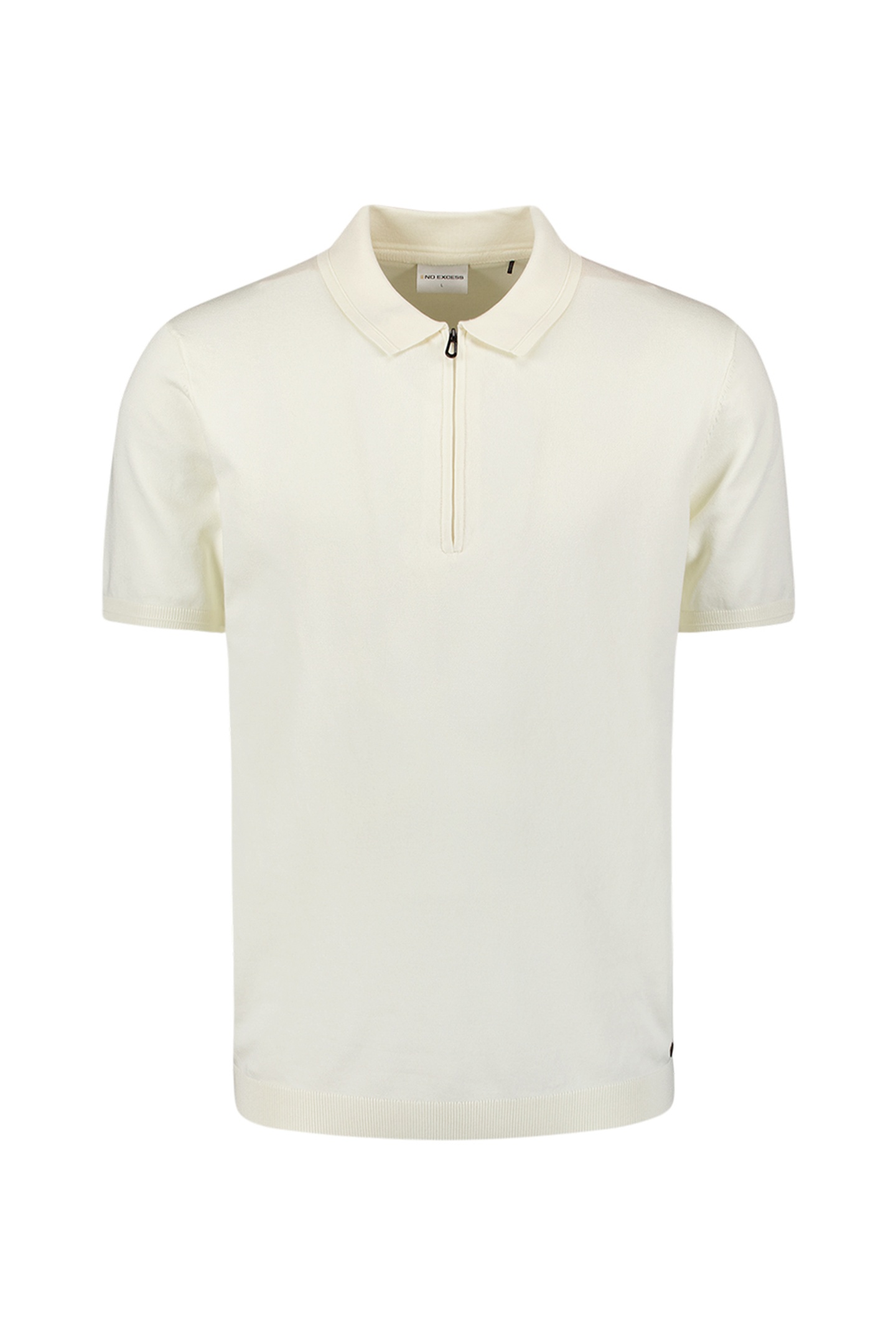 PULLOVER SHORT SLEEVE POLO ZIP SOLID OFFWHITE 4