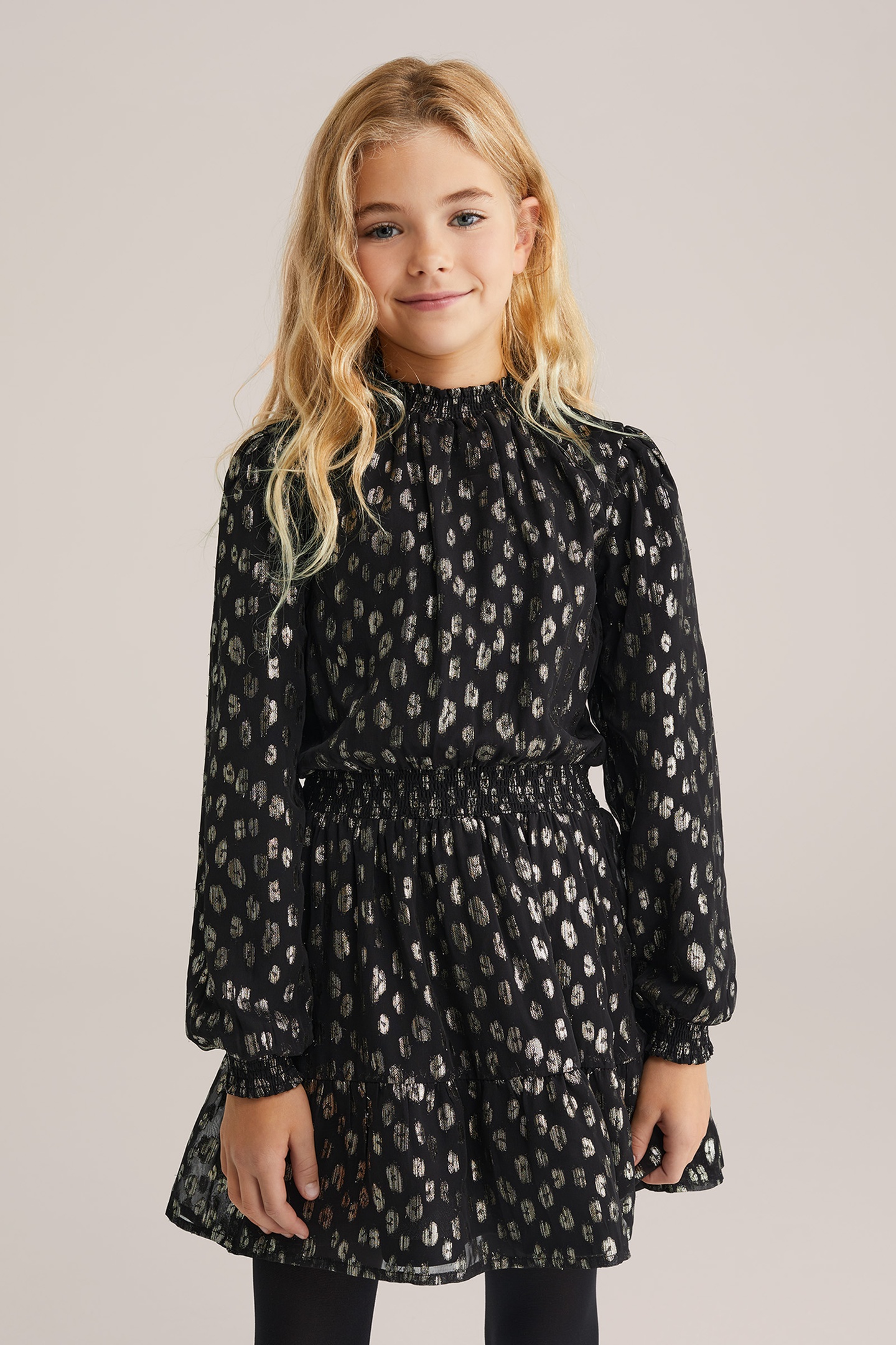 We Fashion Dress Short Black Maat: 110/116 | Jurken Outlet | kids | Zwart