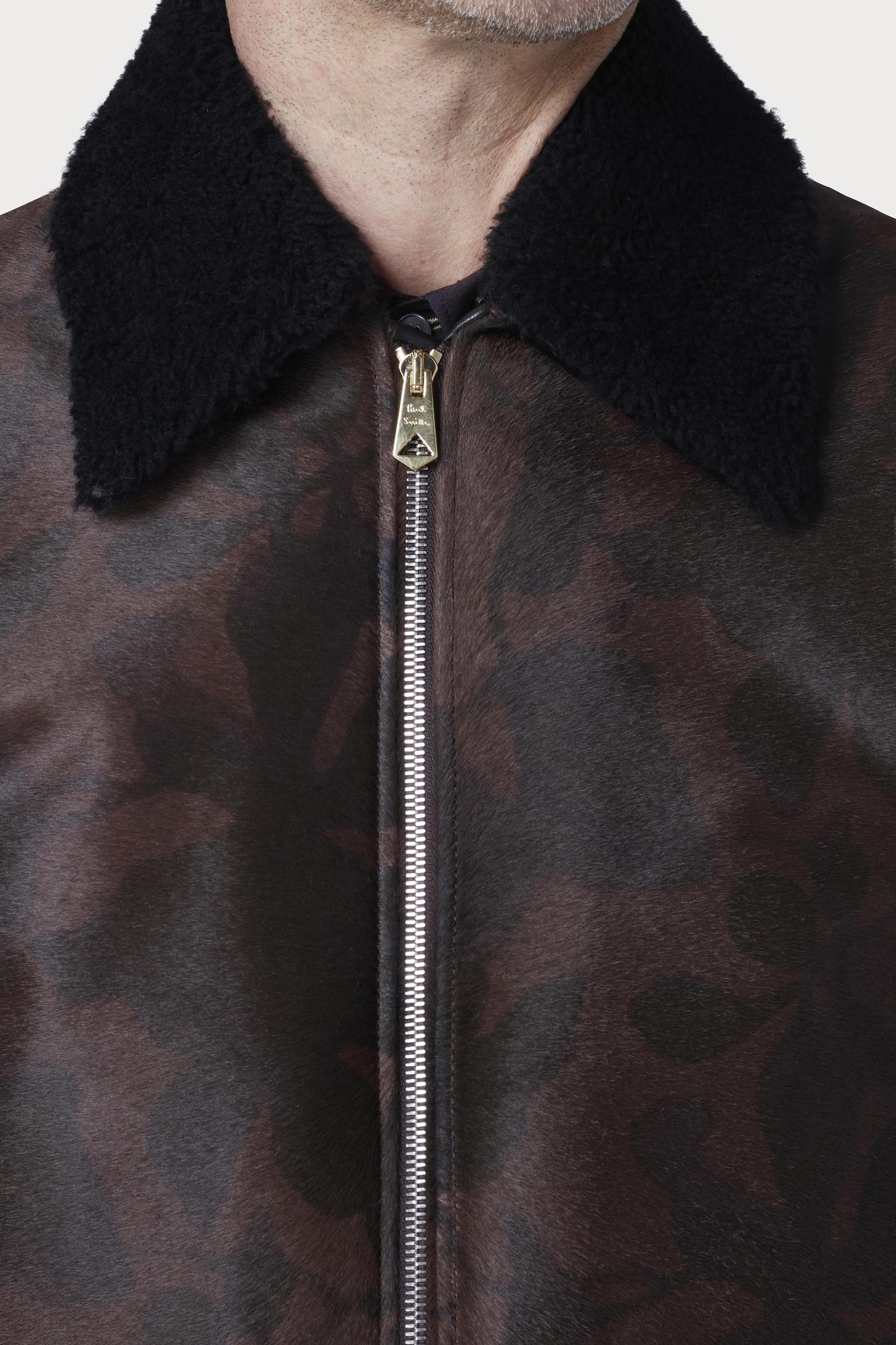 SLIM FIT LEATHER JACKET TAUPE 3