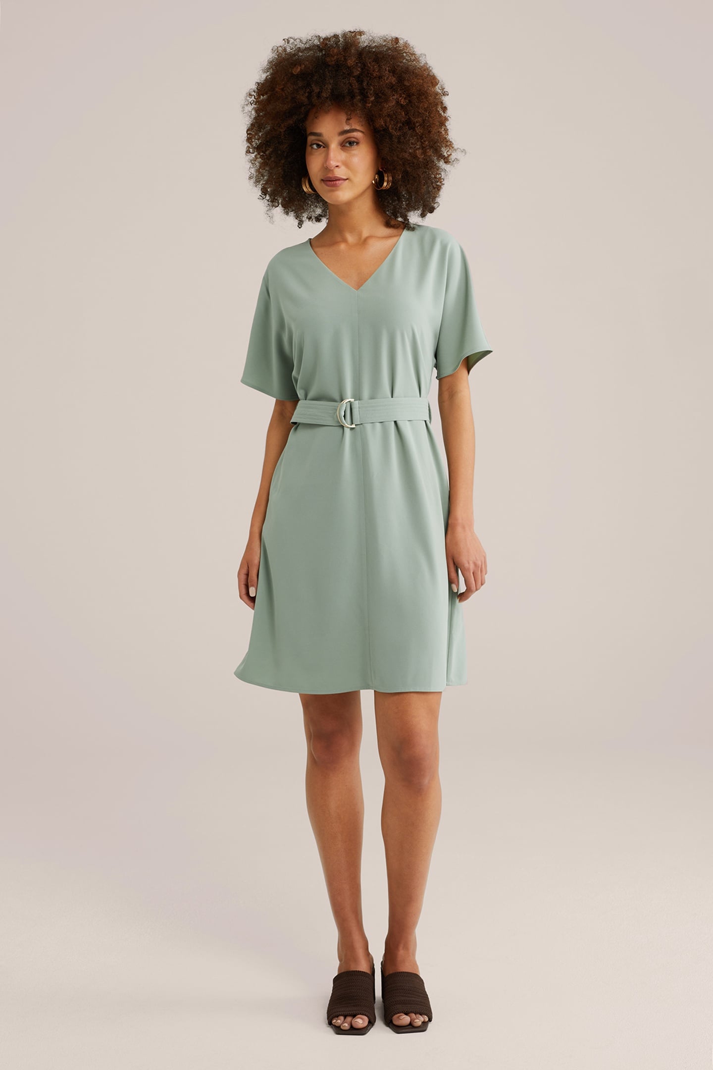 DRESS MID LENGTH LIGHT GREEN 2