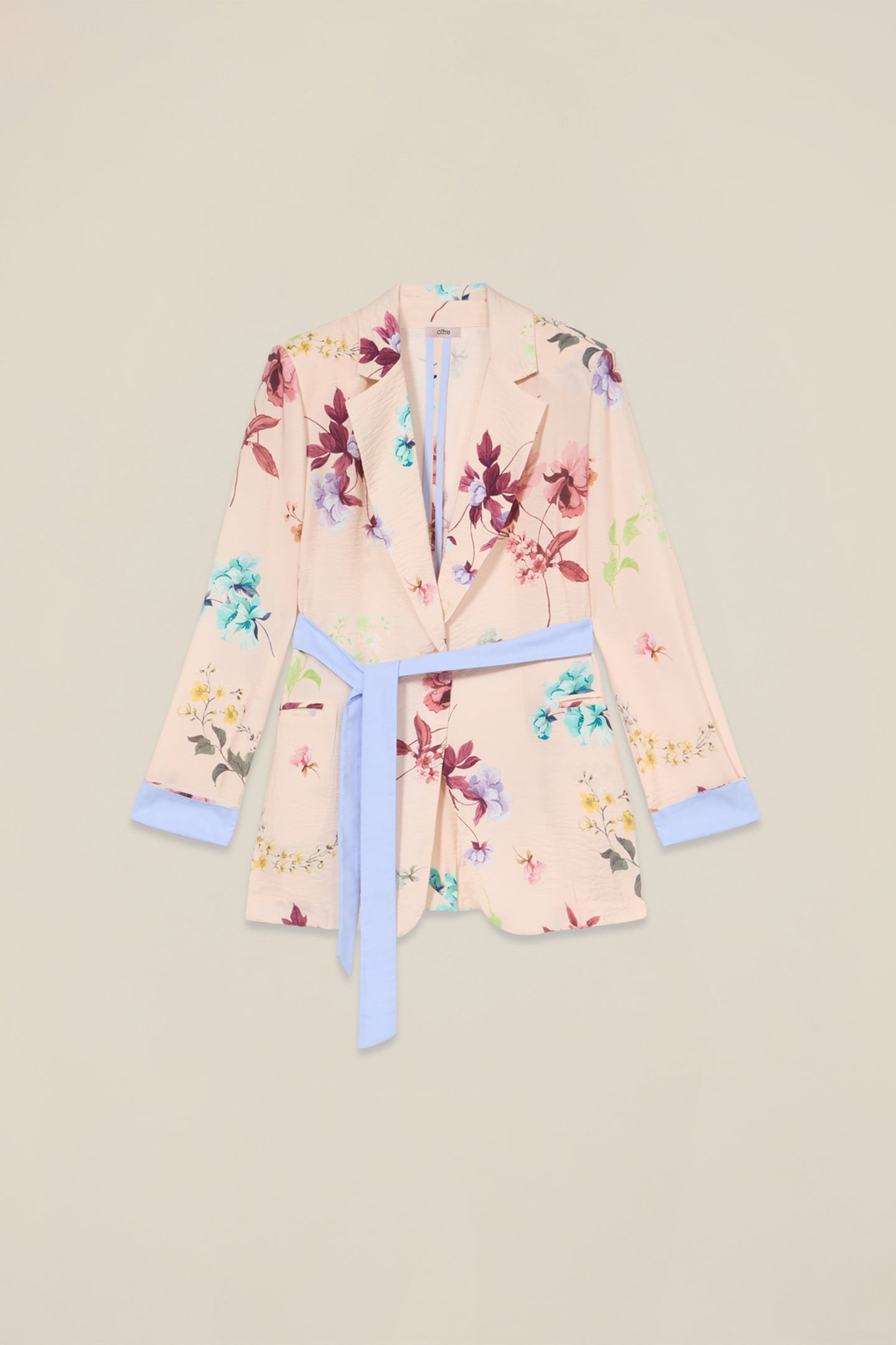 PATTERNED BLAZER WITH SASH PINK 4