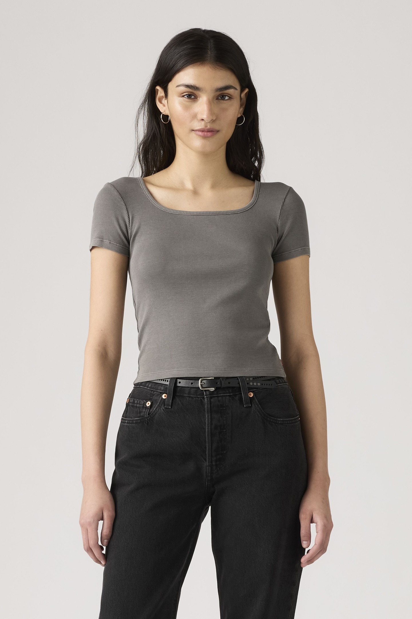 ESSENTIAL SQUARE NECK TEE BLACK 3
