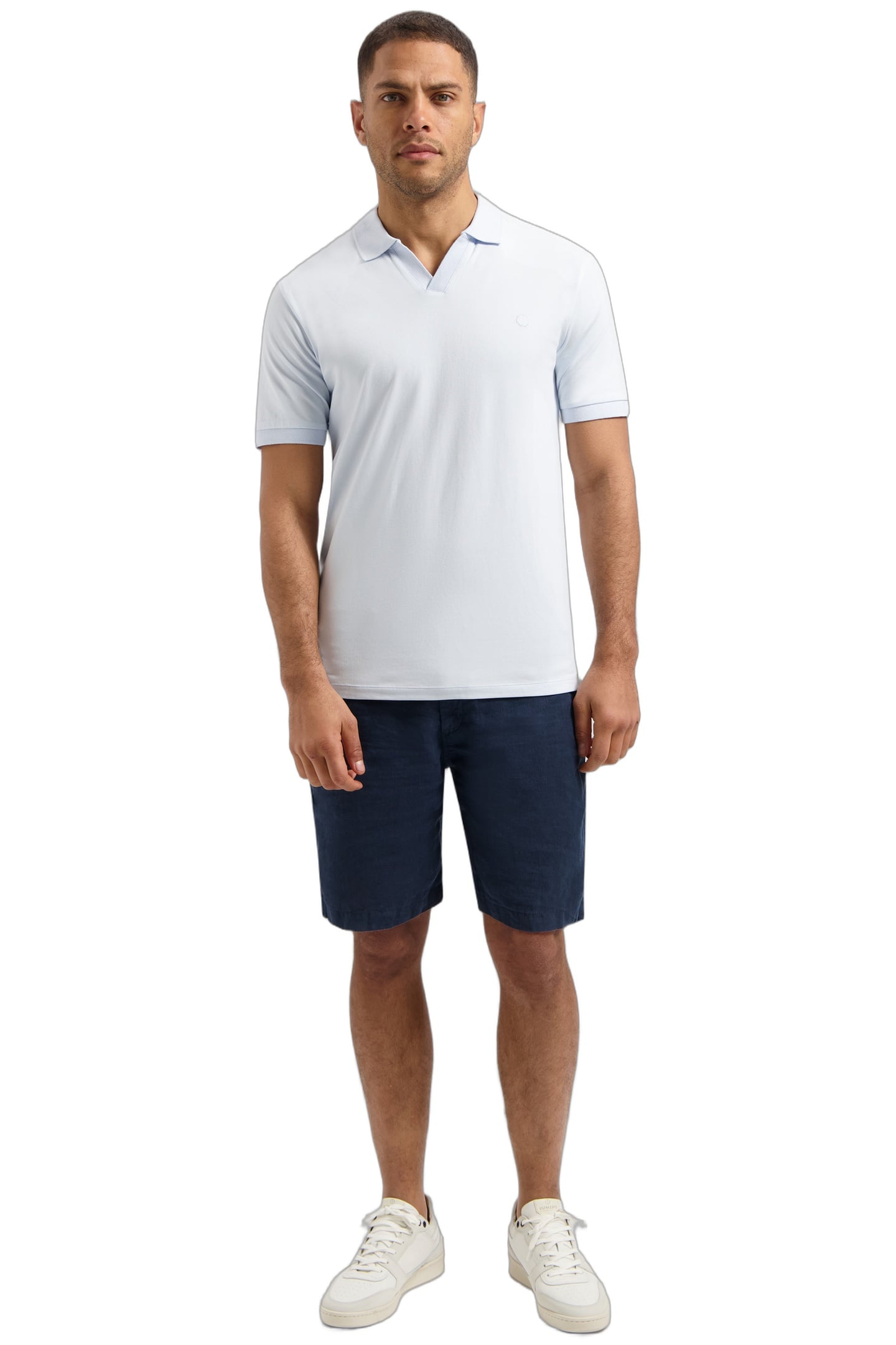 DS-BOWIE V-NECK POLO LT. BLUE 4