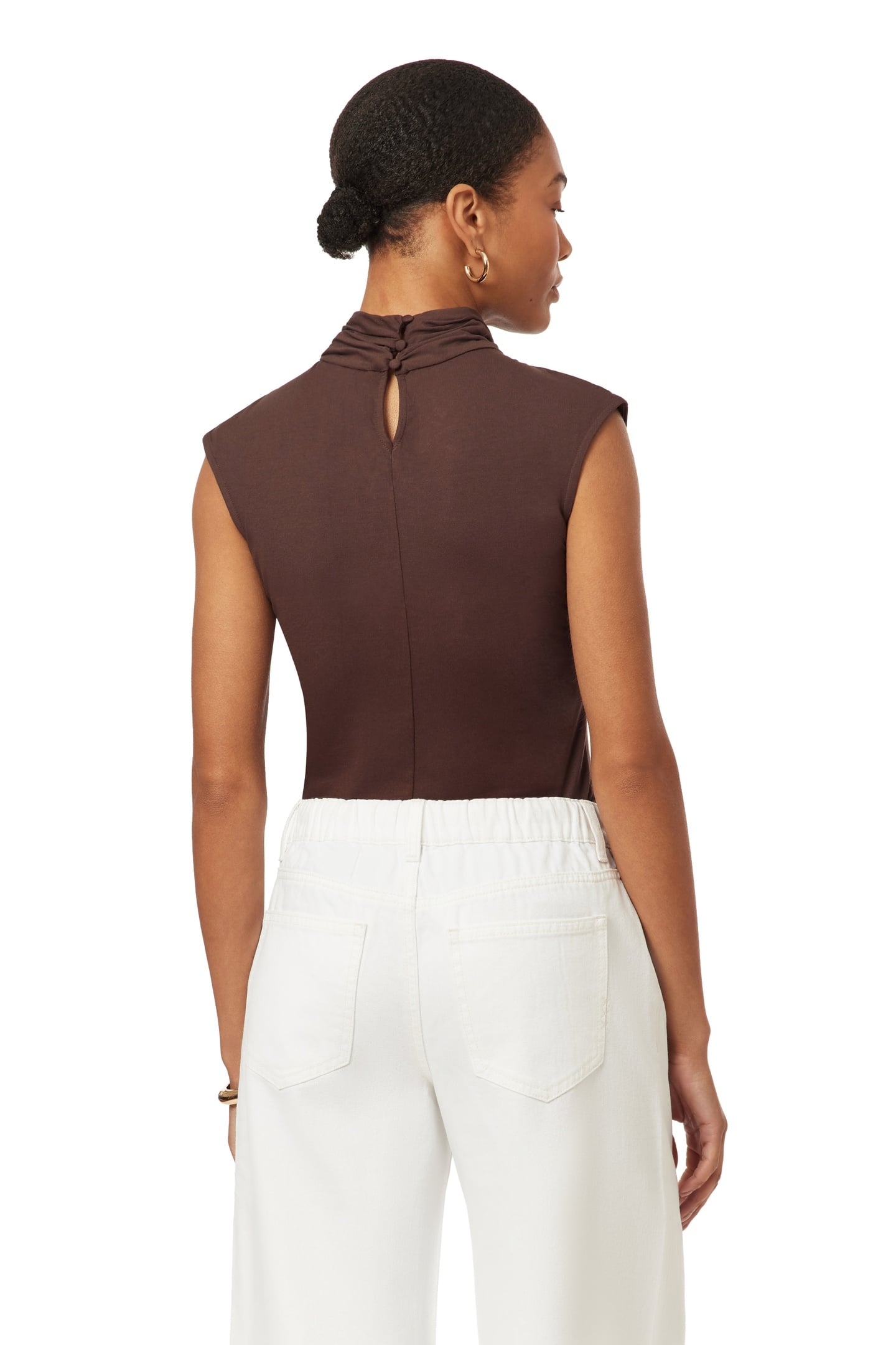 DRAPED NECK TOP HOT FUDGE 5