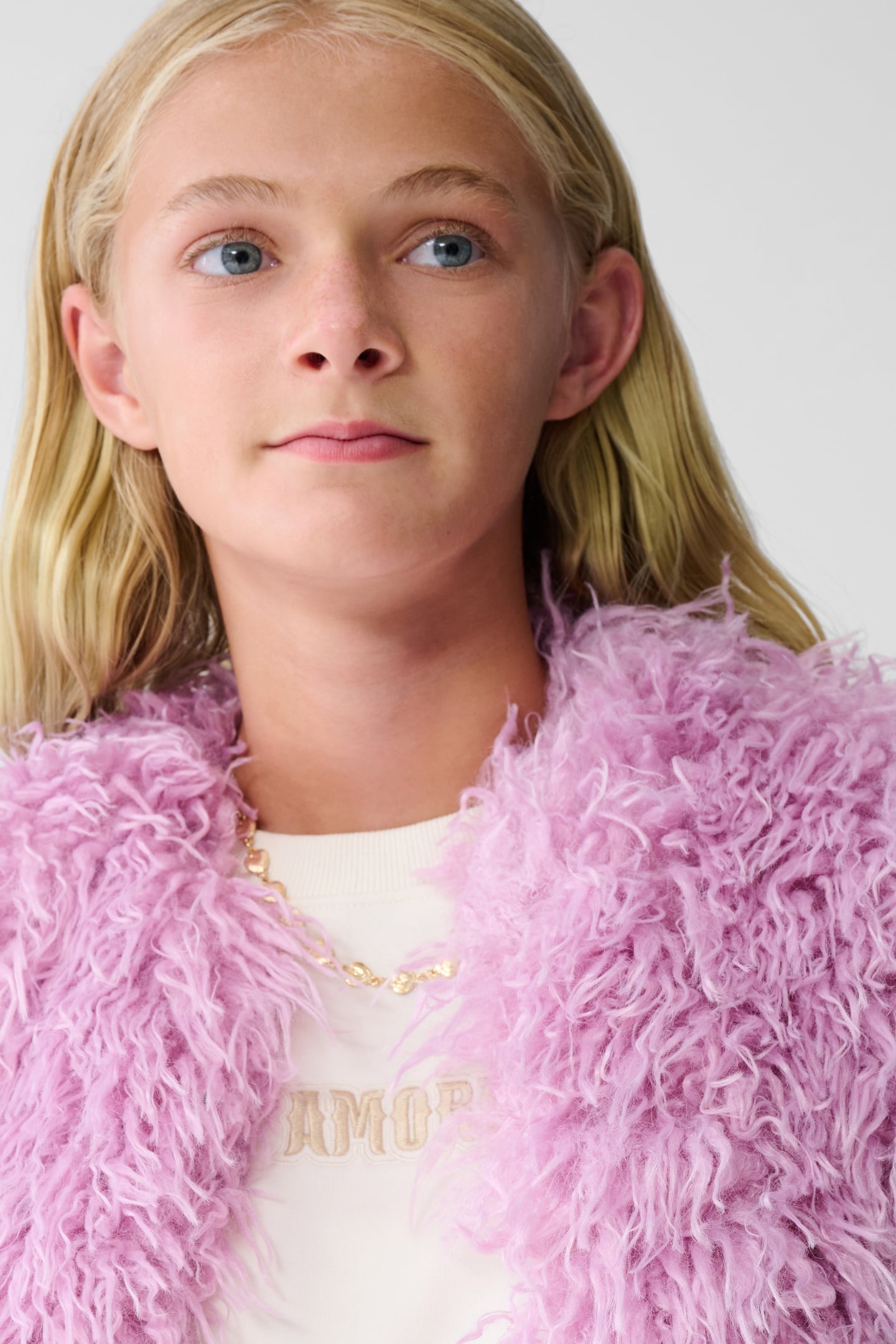 GAA-SBFLUFFY GILET PINK 6