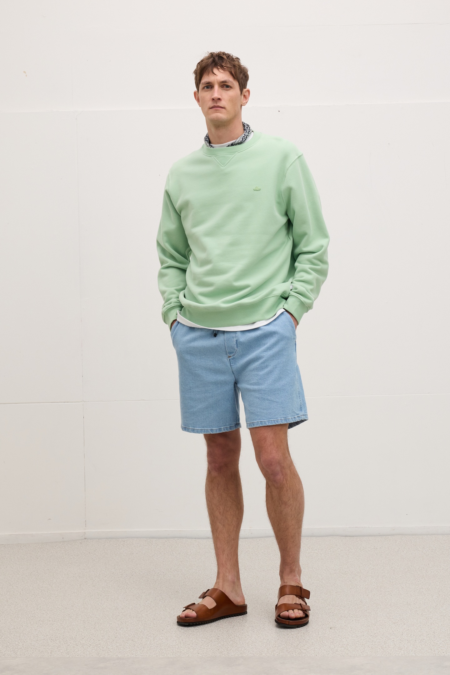 LIAM SWEATER MID GREEN 3