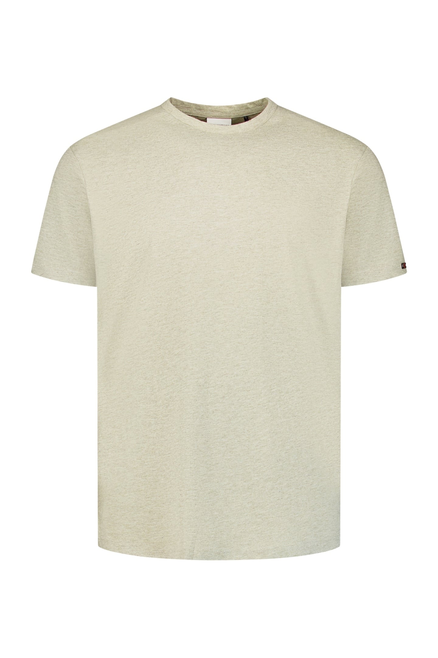 T-SHIRT CREWNECK MELANGE TAUPE 1