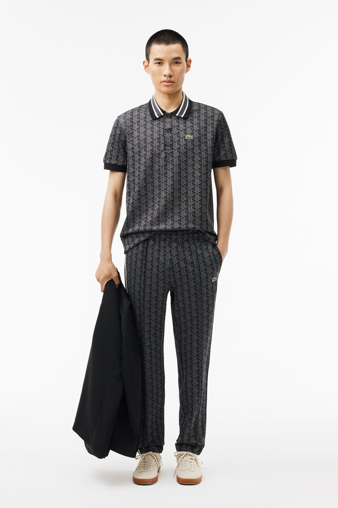 SHORT SLEEVE POLO BLACK/GRAPHITE 2