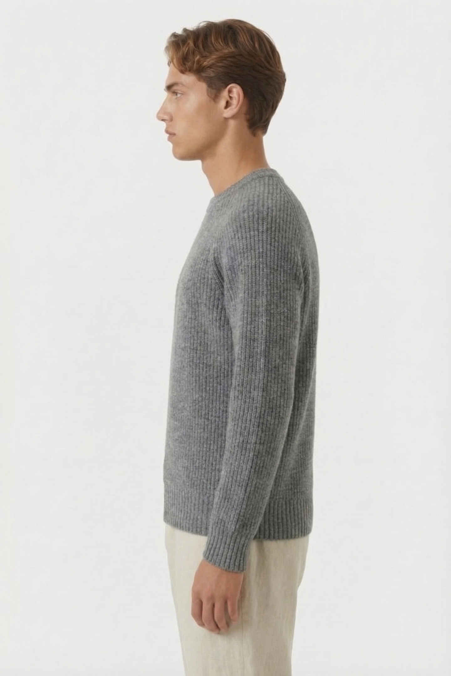 KNITTED PULLOVER KNITS GREY HEATHER MELANGE 3