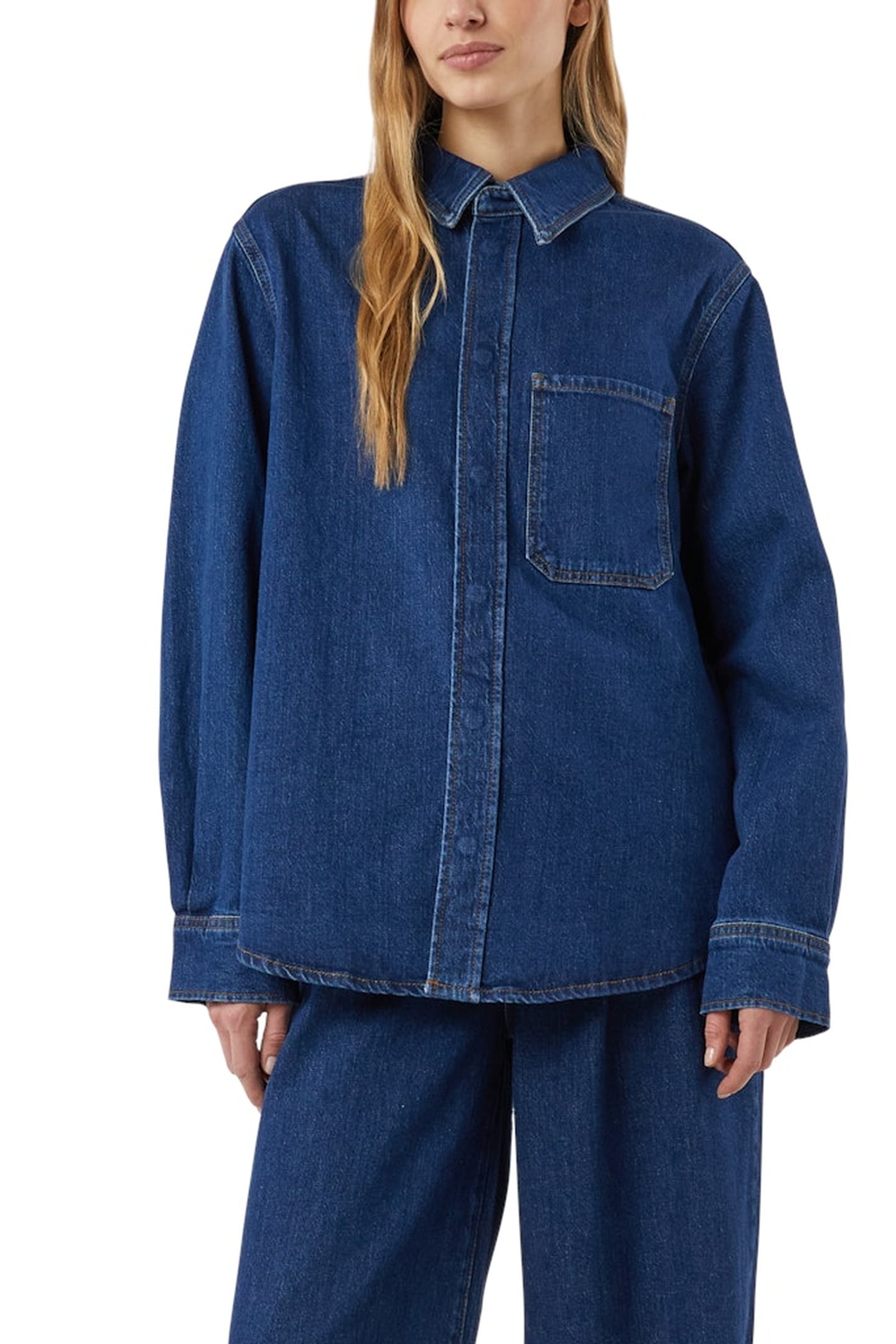COMMA BLOUSES BLUE DENIM 1