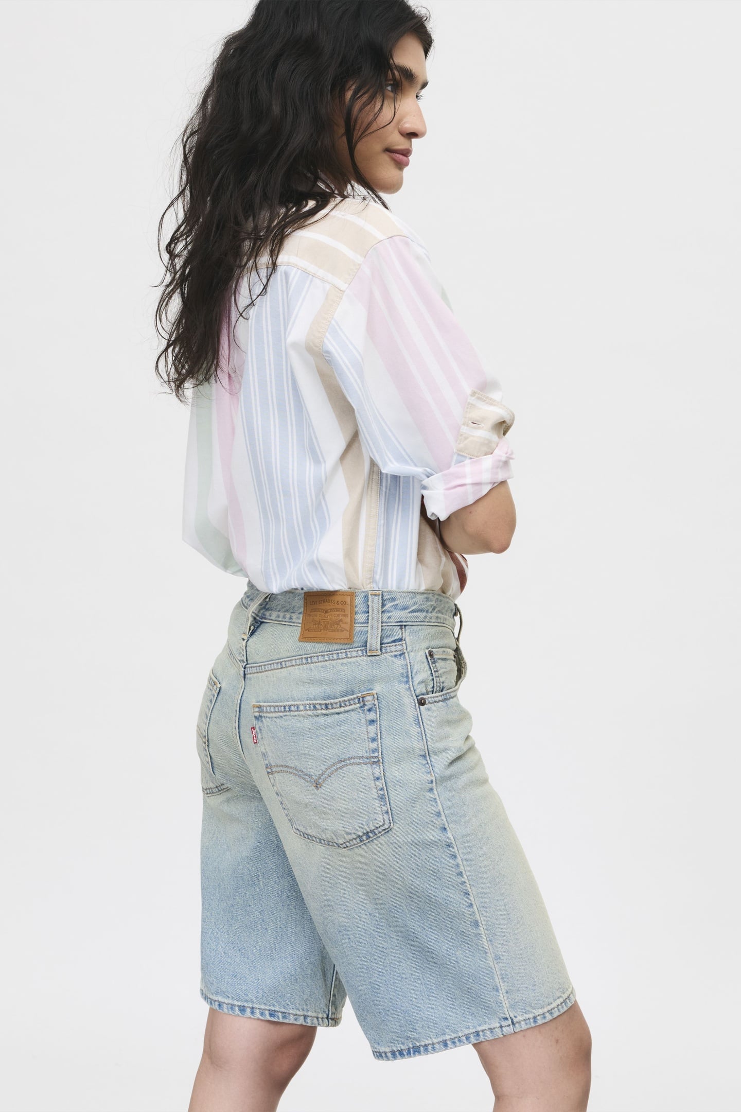 BAGGY DAD JORTS BLUE 7