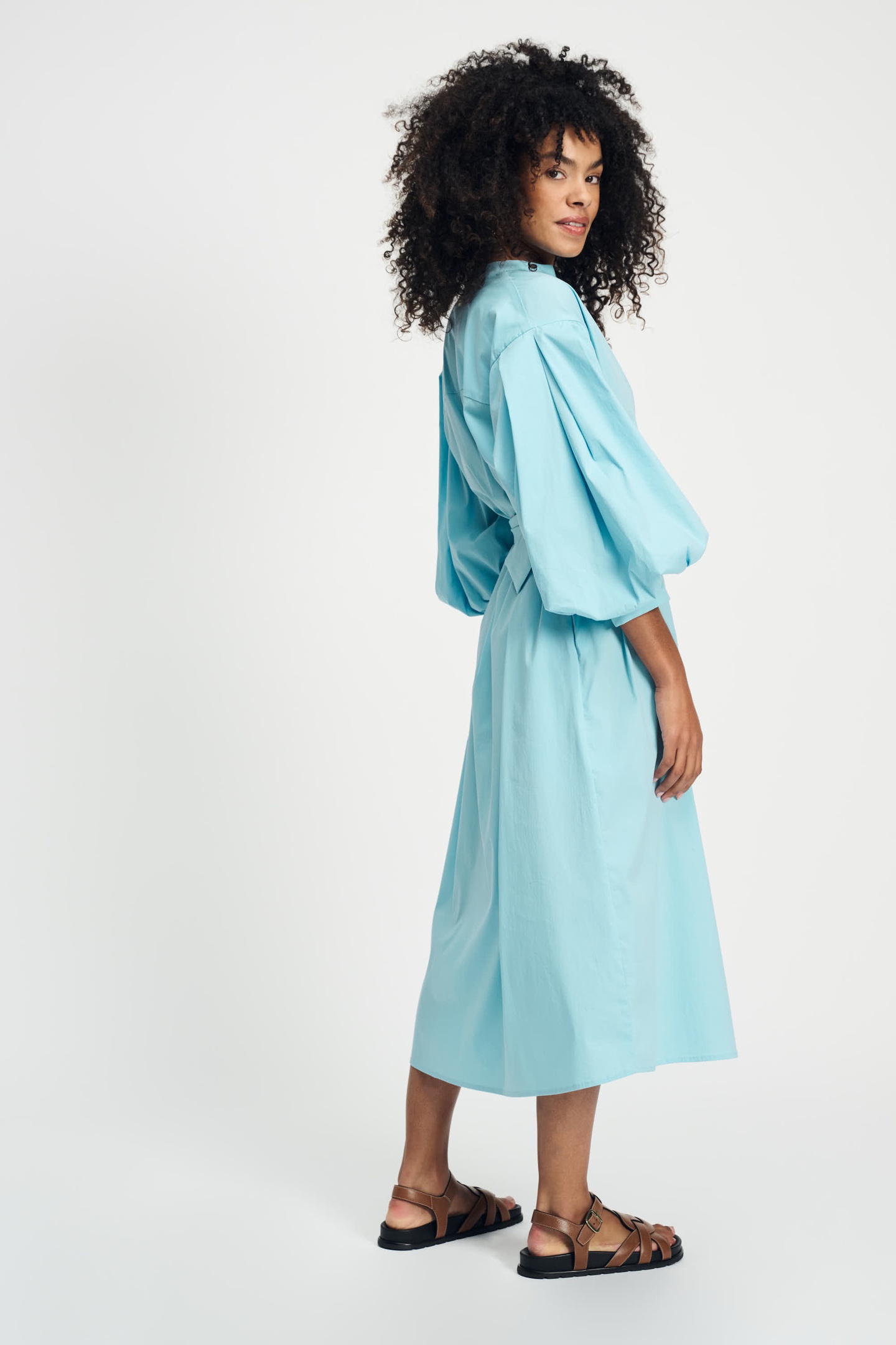 DRESS - POPLIN SKY BLUE 4