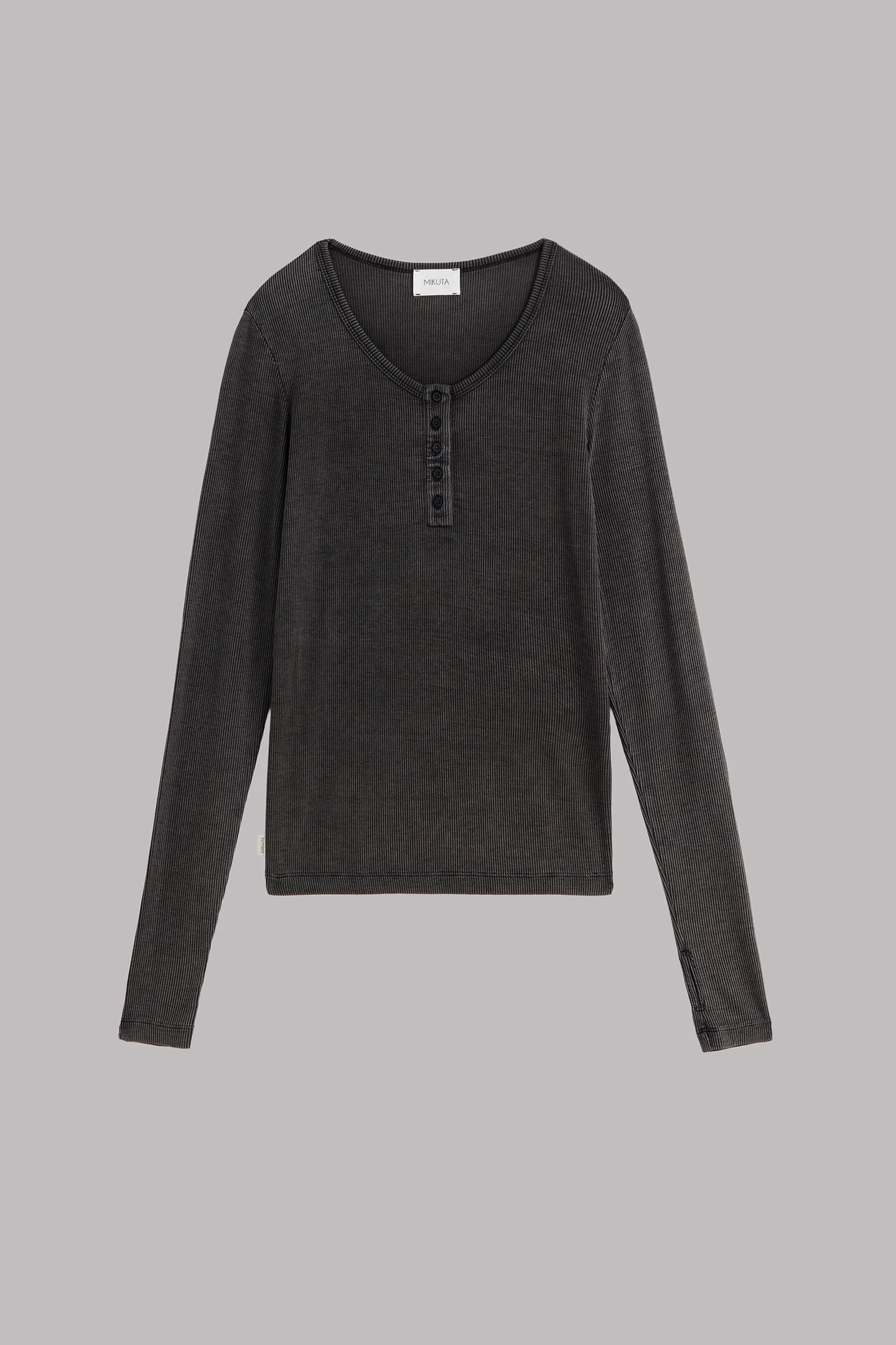 THE DARK FADED BUTTONED RIBBED LONGSLEEVE 3