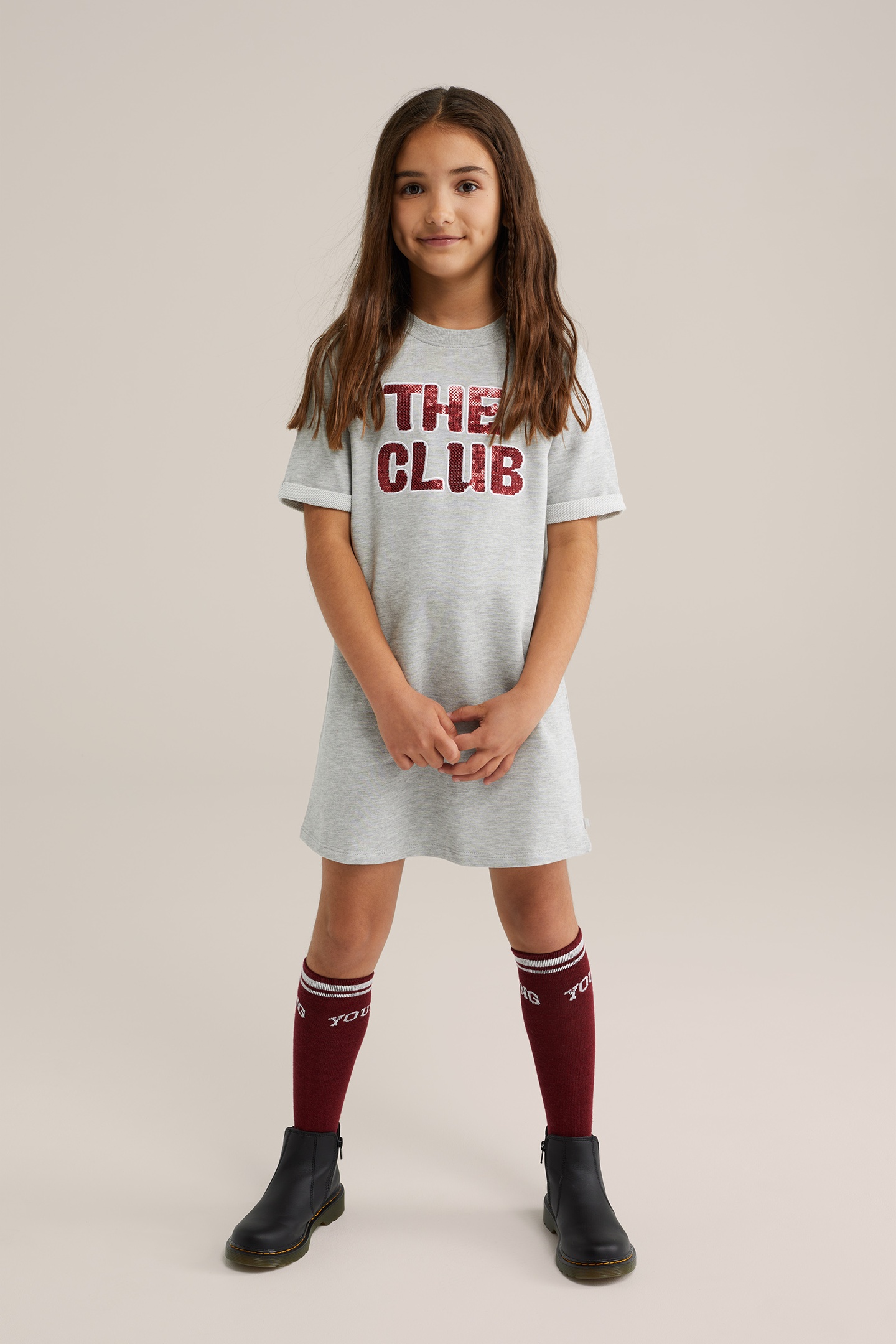 DRESS MID LENGTH GREY 4