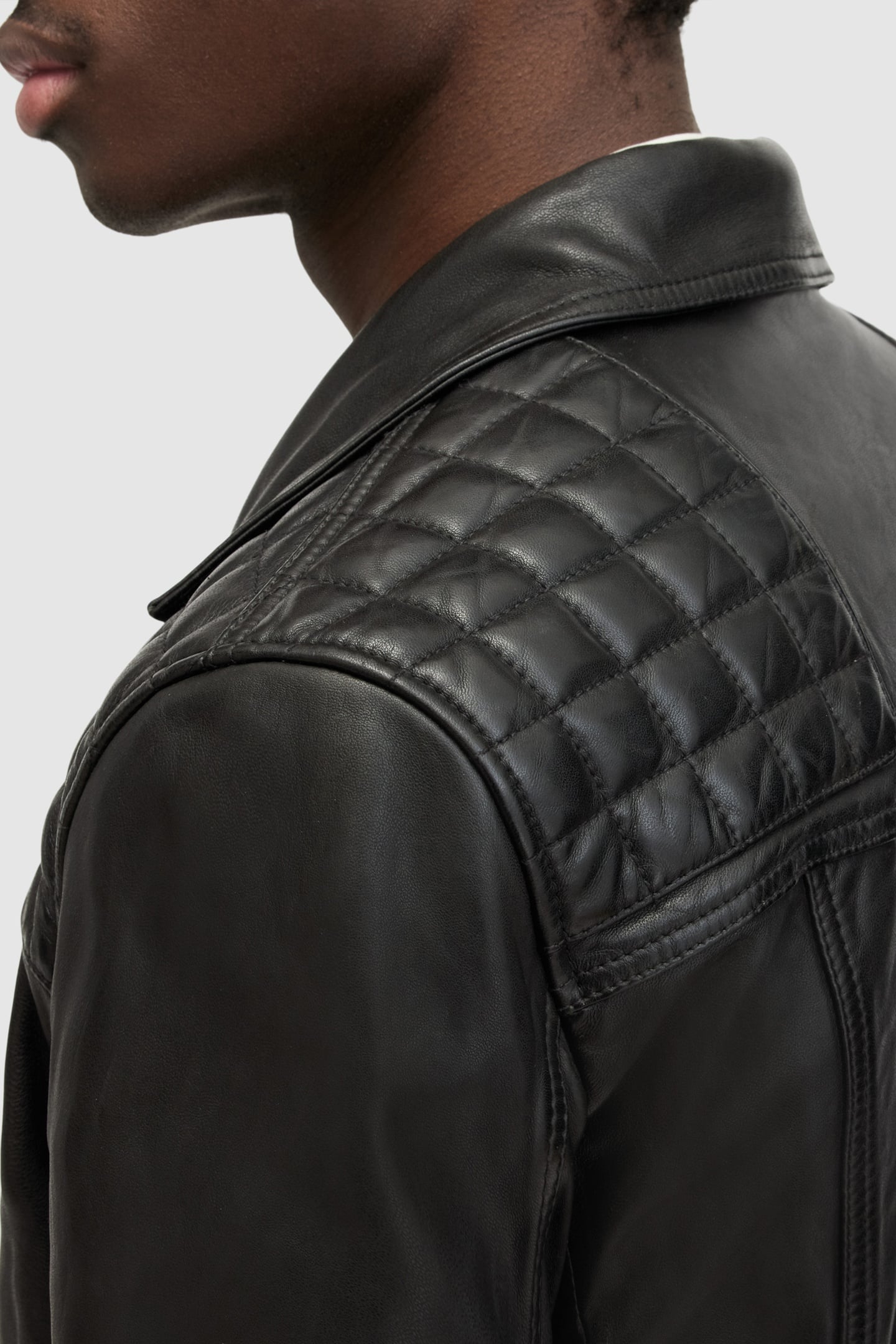 CONROY LTHR BIKER INK NAVY 10