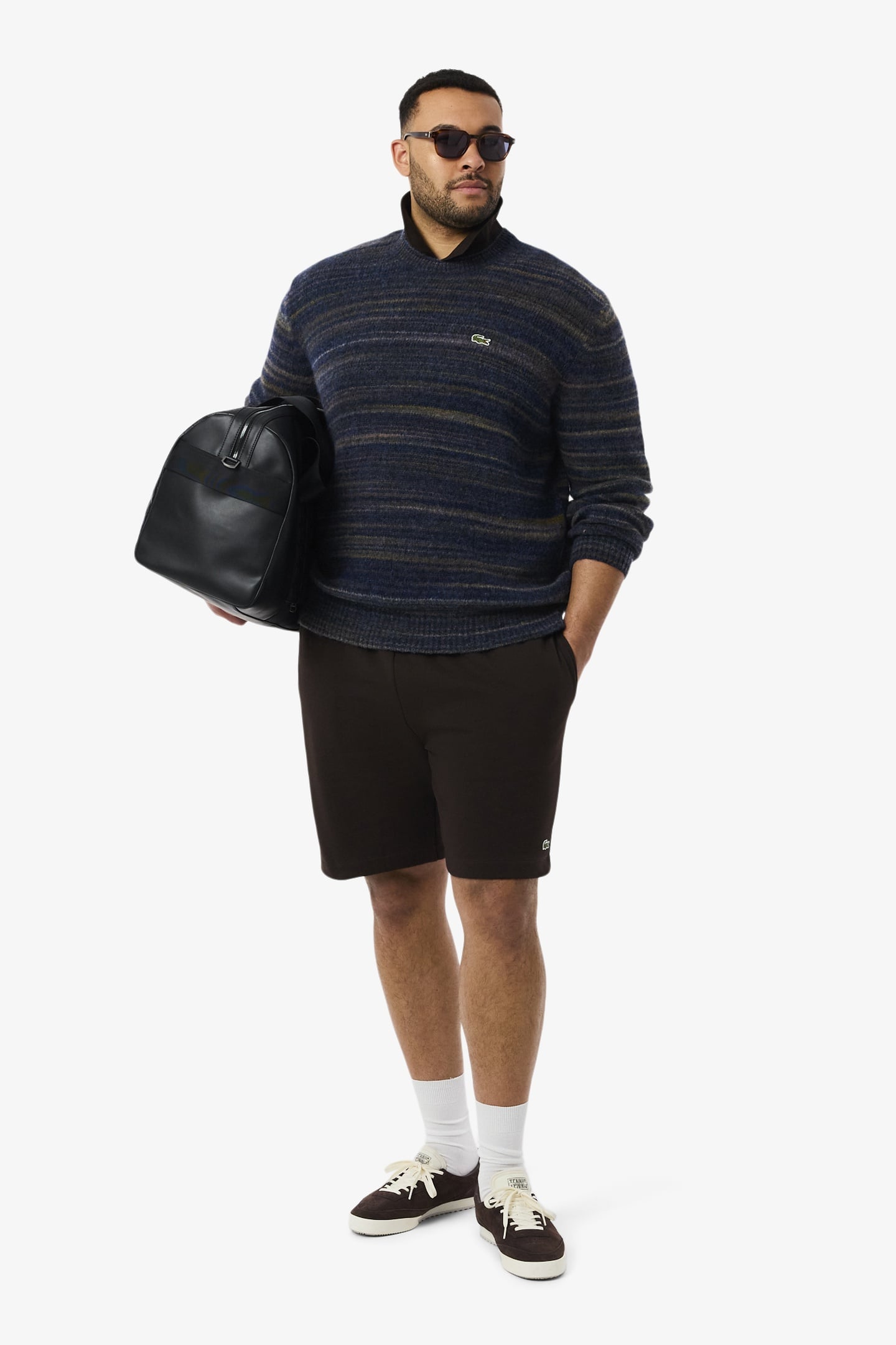 SWEATER NAVY BLUE/DATE BROWN 2