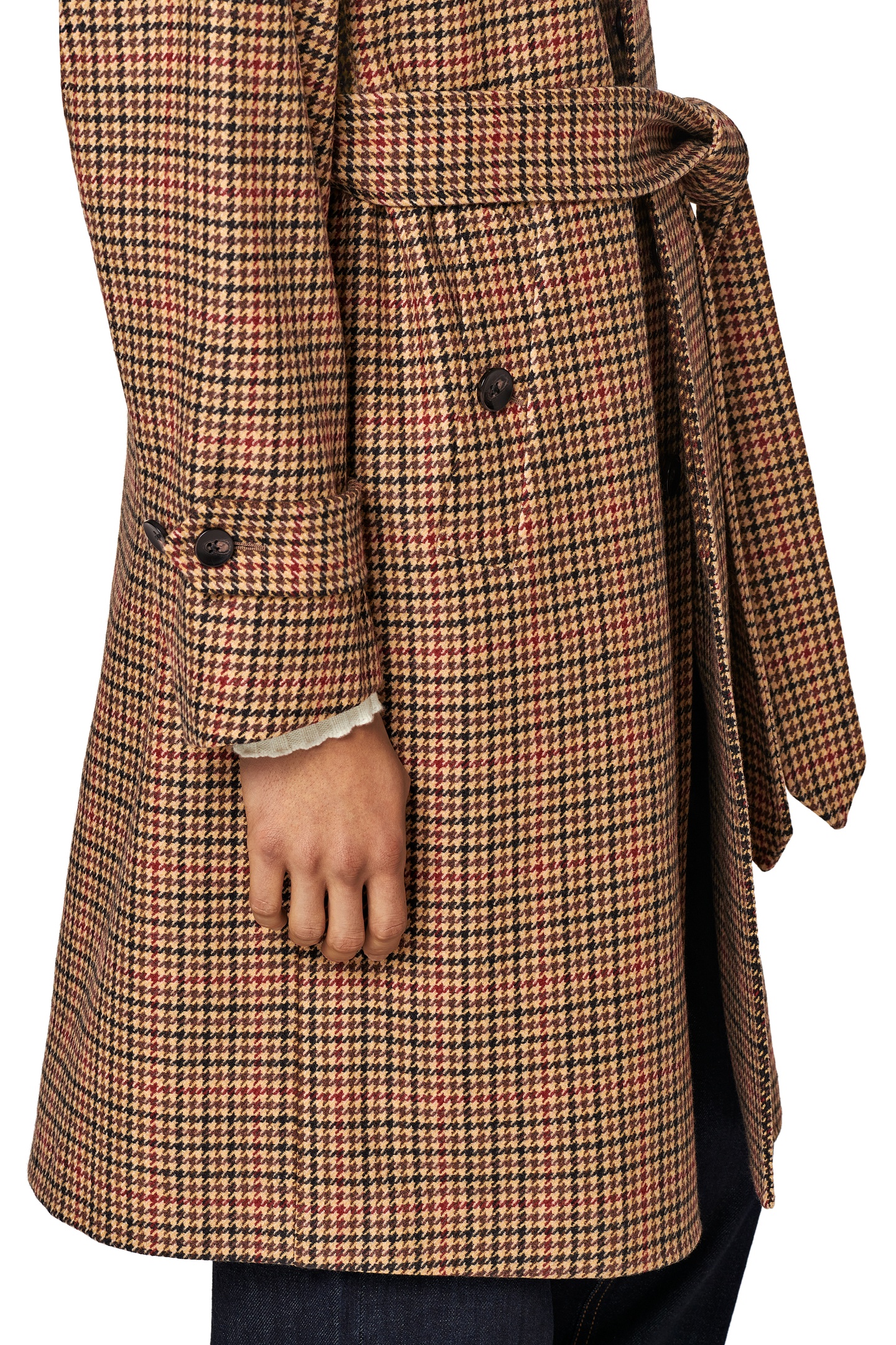 HEADINGTON-HOUNDSTOOTH BROWN & RED 7