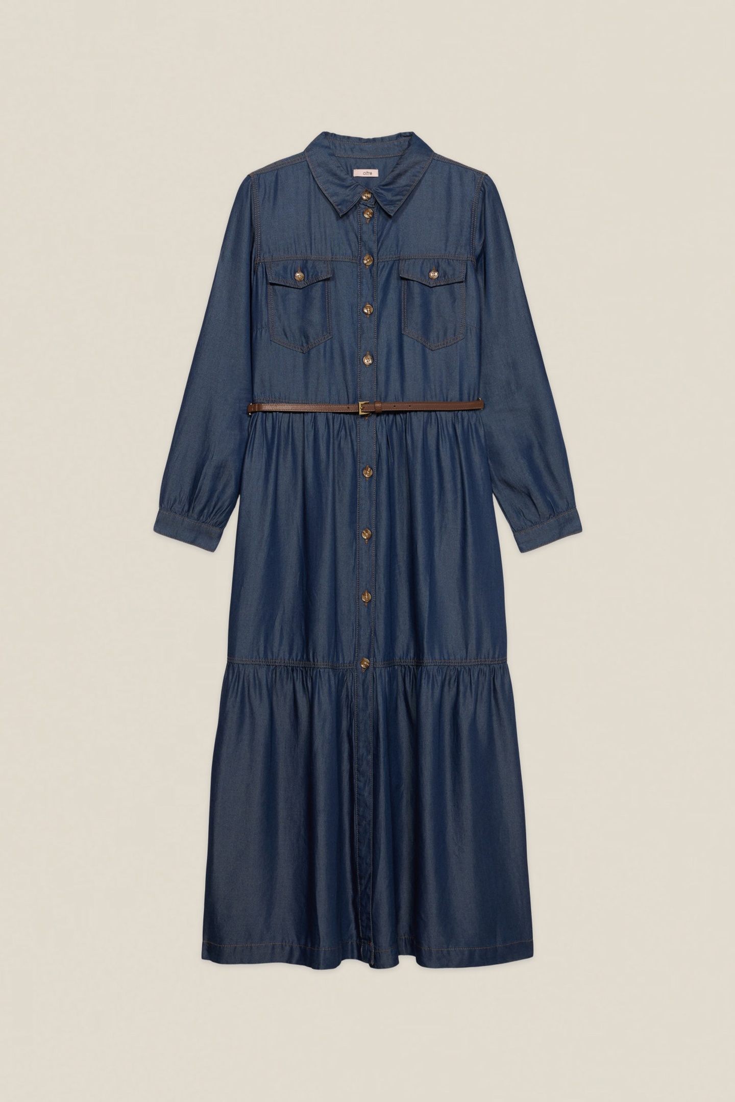 TENCEL SHIRT DRESS BLUE 3