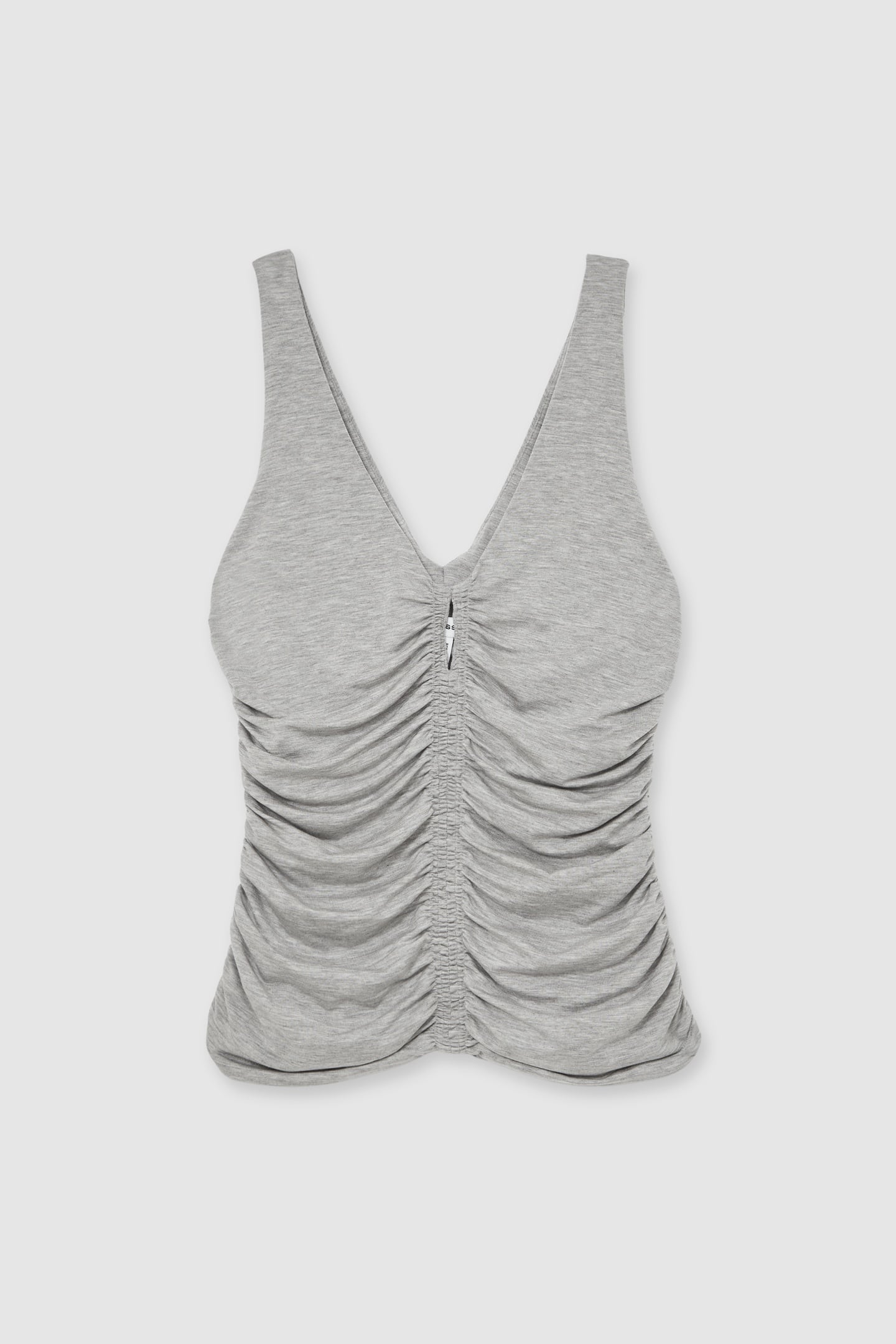 LOW BACK RUCHED VEST SILVER GREY 4