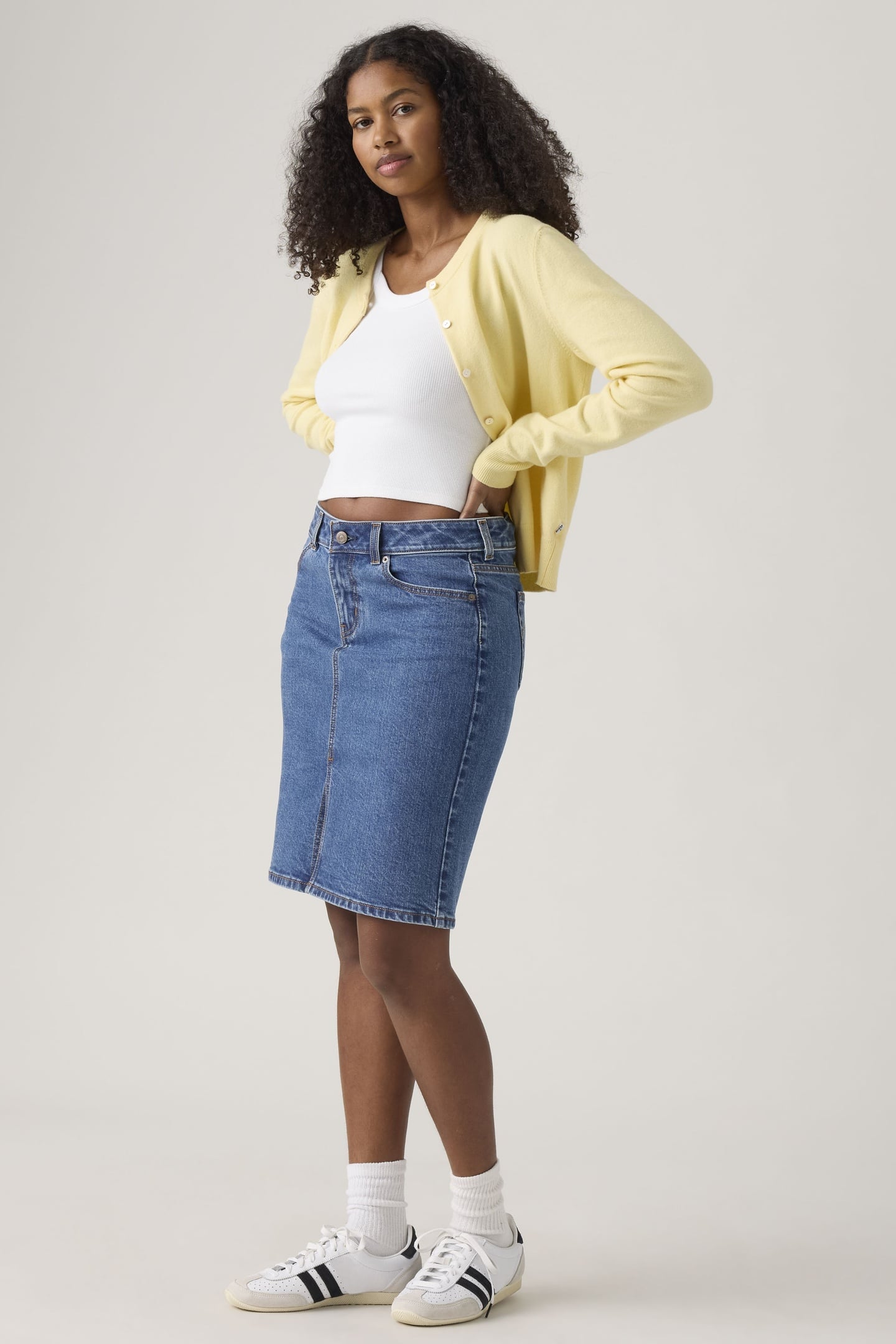 LOW MIDI SKIRT BLUE 1