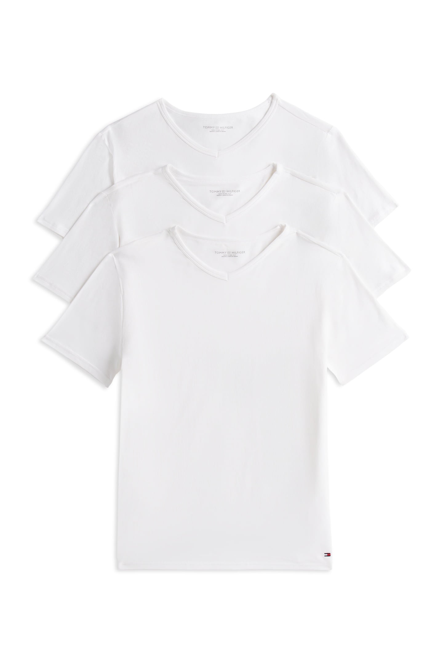 3-PACK STRETCH V-NECK TEE WHITE 1