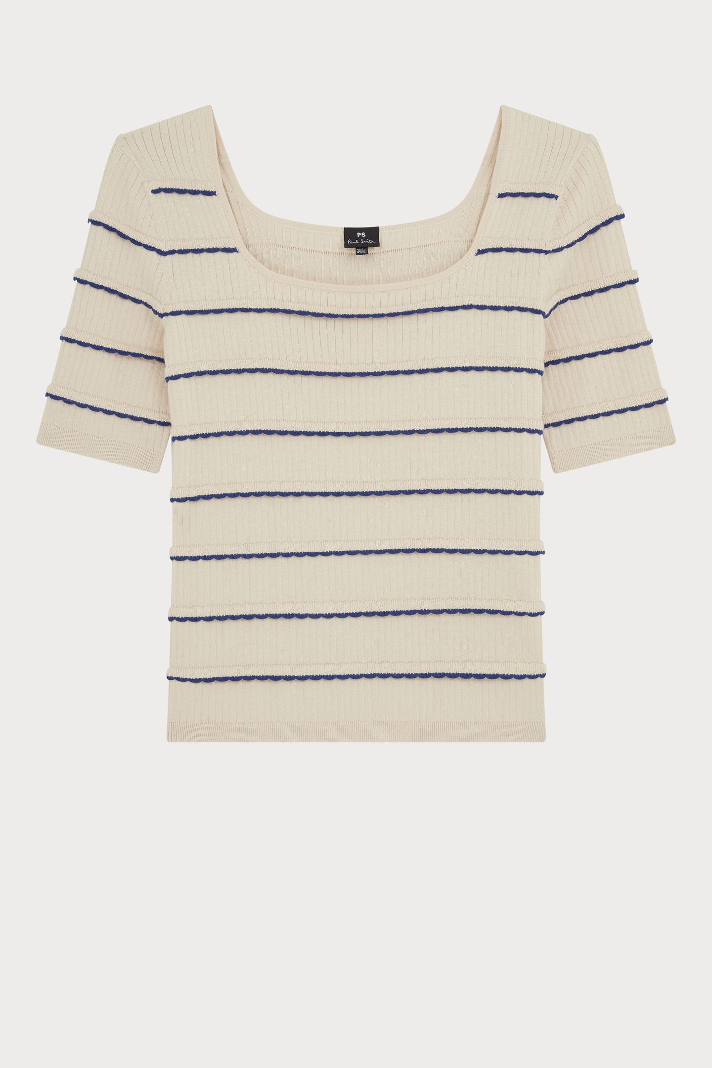 KNITTED SS TOP IVORY 5