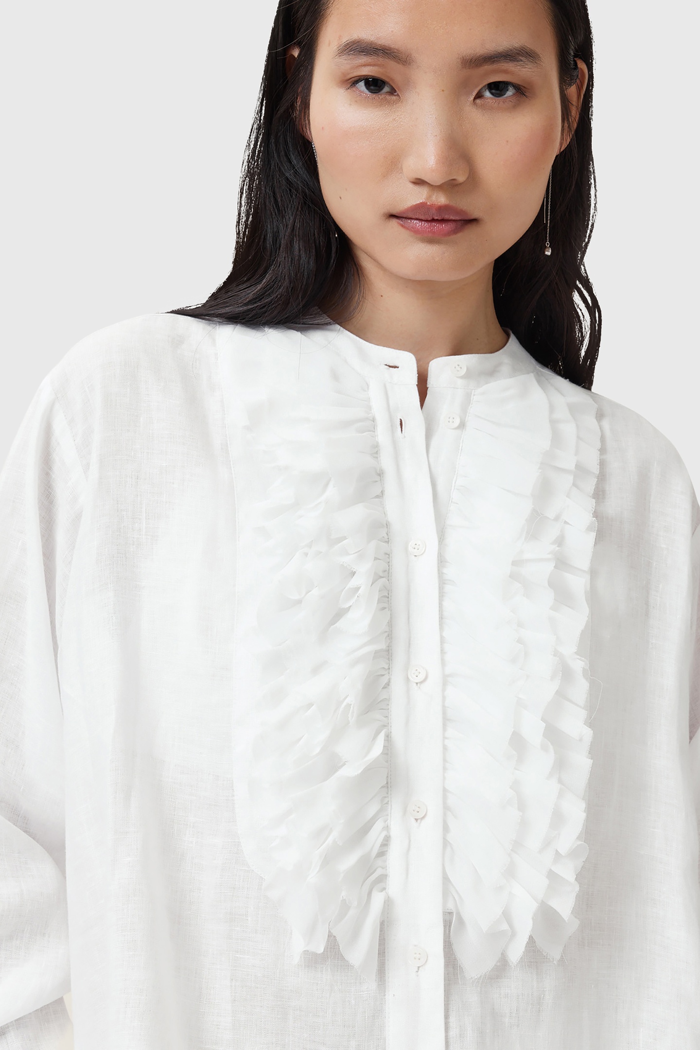 CASSIA LINEN SHIRT CHALK WHITE 7