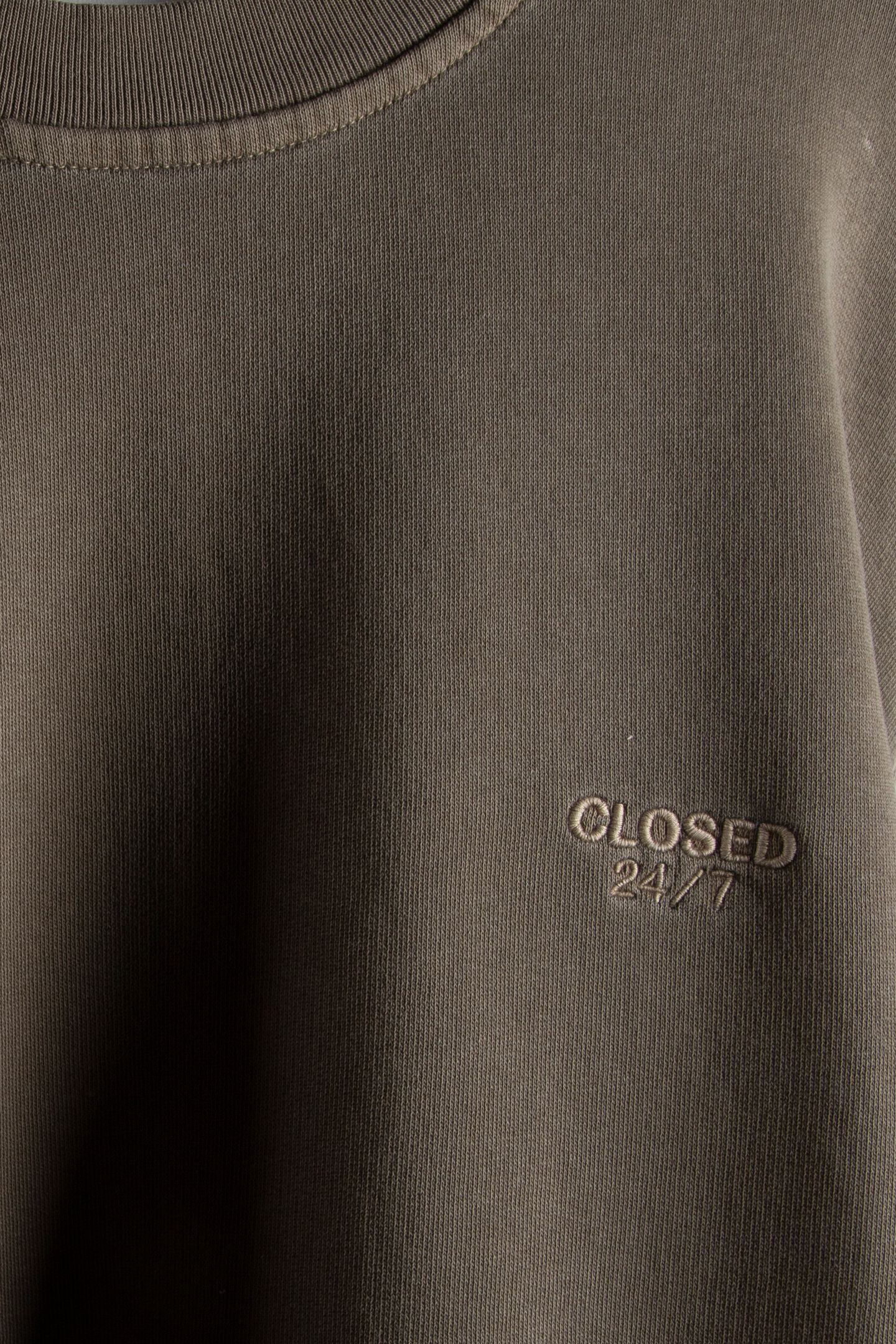 CREW SWEATSHIRT T-SHIRTS OLIVE GREEN 4