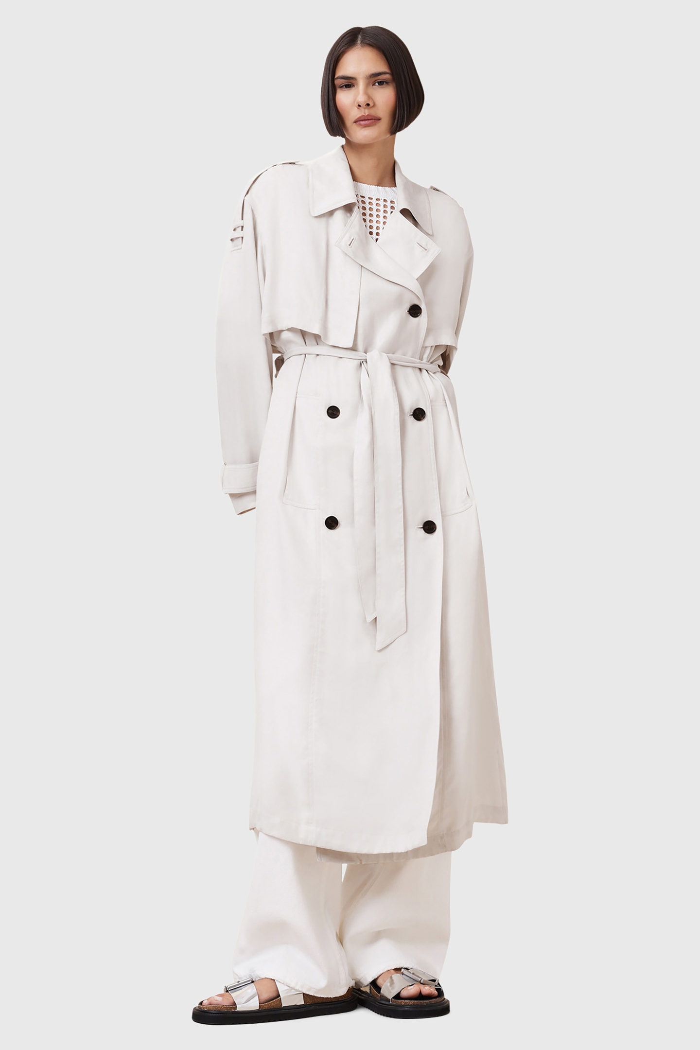 LINNIE TRENCH STONE WHITE 1