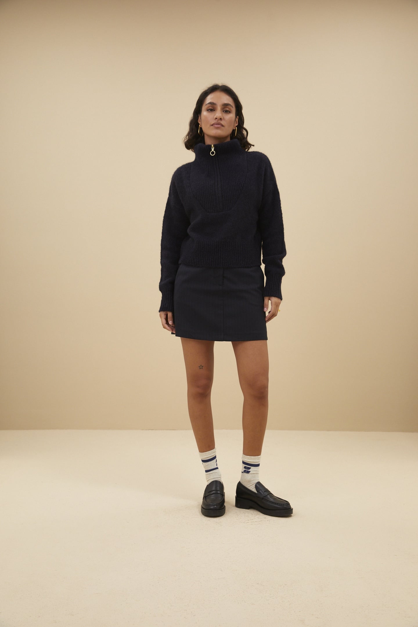 NOORA SHORT SKIRT MIDNIGHT 1