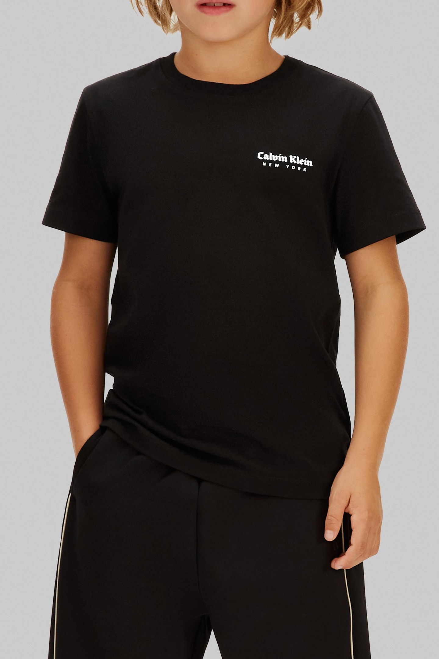 BOYS MINIMAL LOGO S/S T-SHIRT CK BLACK 1