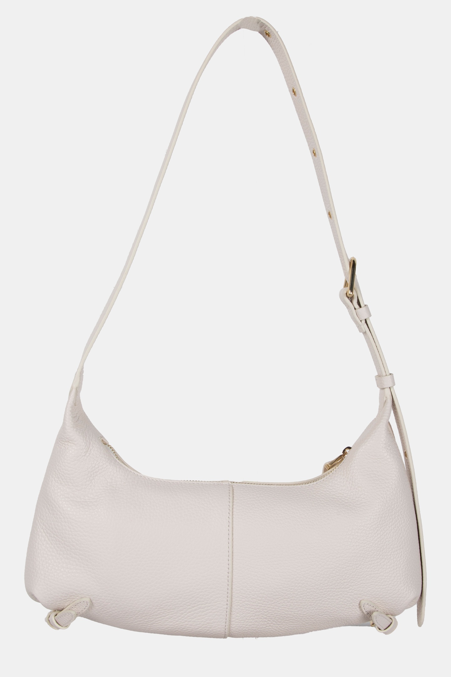 LEATHER SHOULDER BAG IN CREAM 4