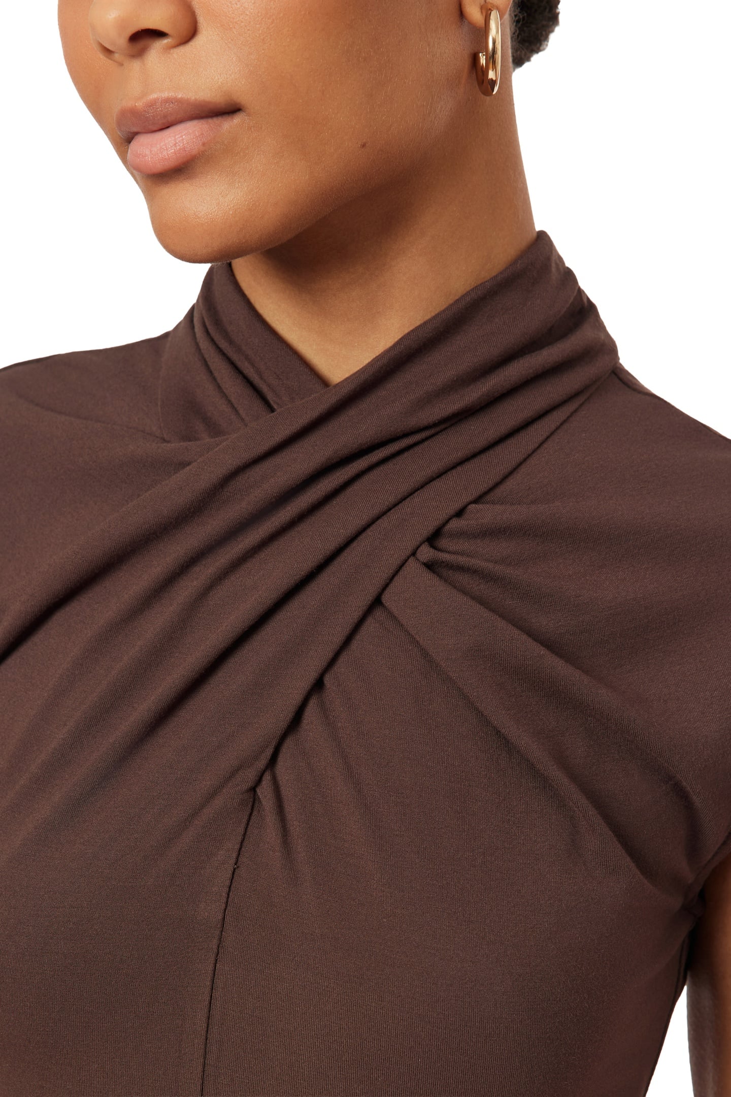 DRAPED NECK TOP HOT FUDGE 7