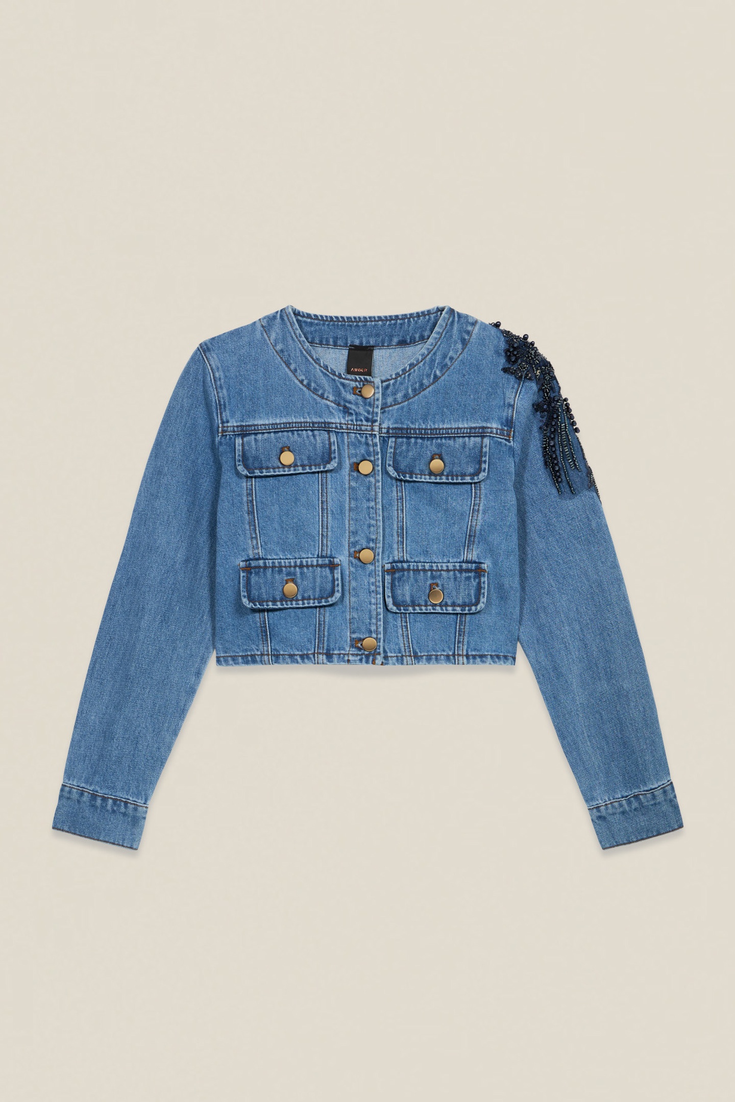 DENIM JACKET WITH APPLIQUÉS LIGHT BLUE 4