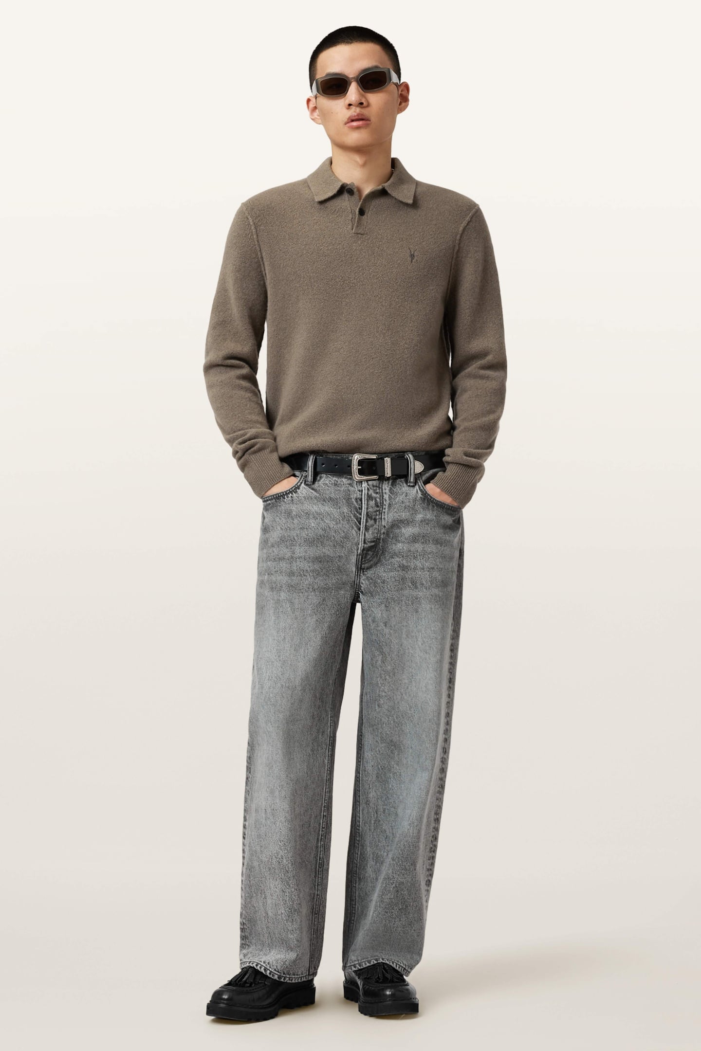 STATTEN LS POLO DUSKY GREEN 1